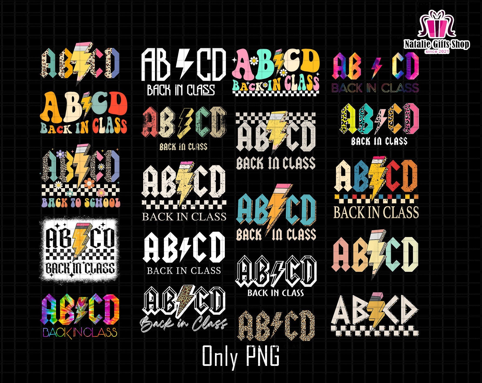 ABCD Back In Class Png Bundle, Back In Class Png, Back to School, ABCD Shirt Png, 1st Day Of School Png, Teacher Life Png,Alphabet Shirt Png