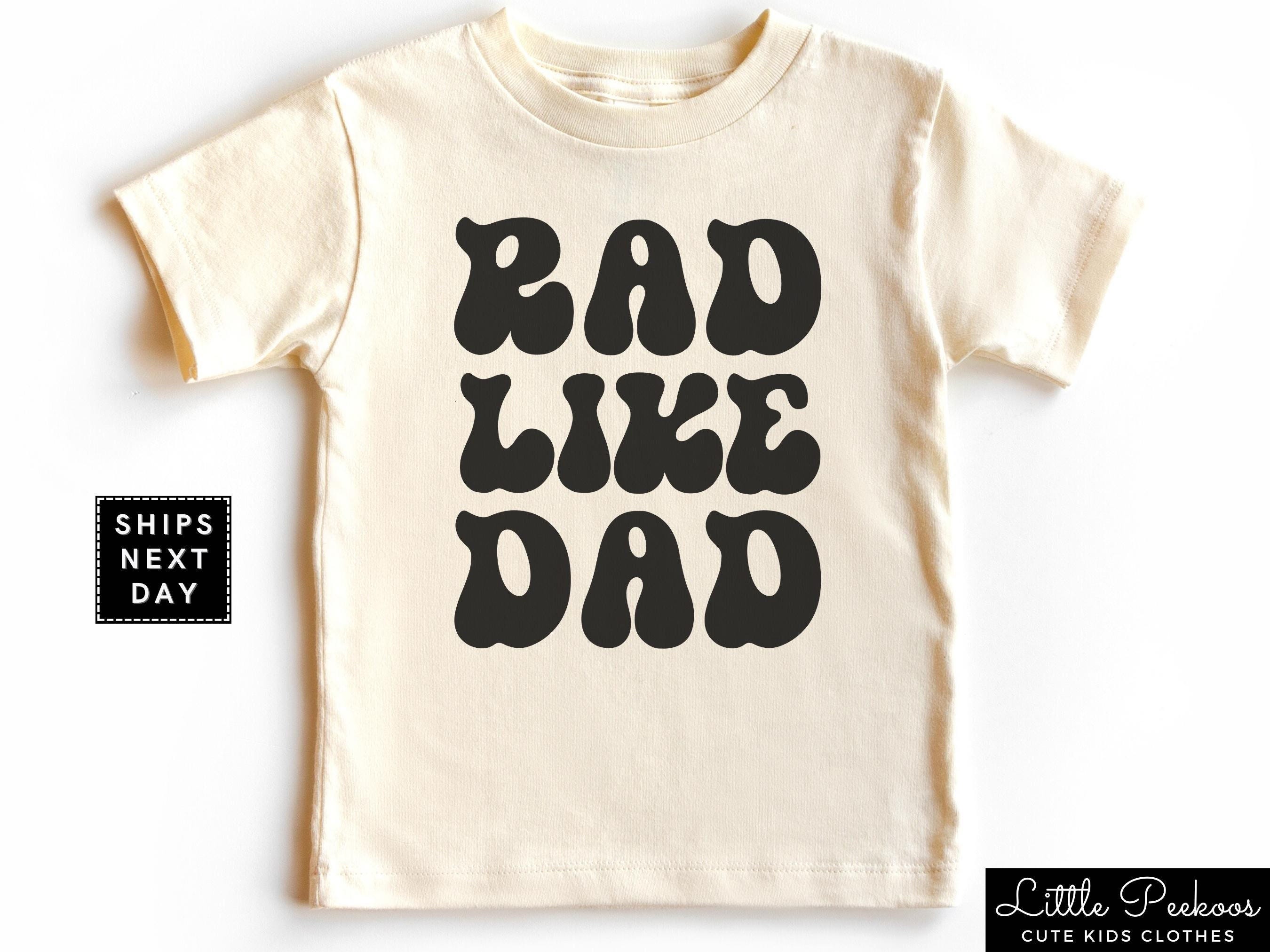 Rad Like Dad Retro Toddler Shirt, Rad Dad Retro Kids Raglan, Fathers Day Natural Baby Onesie®, Baby Shower Gift