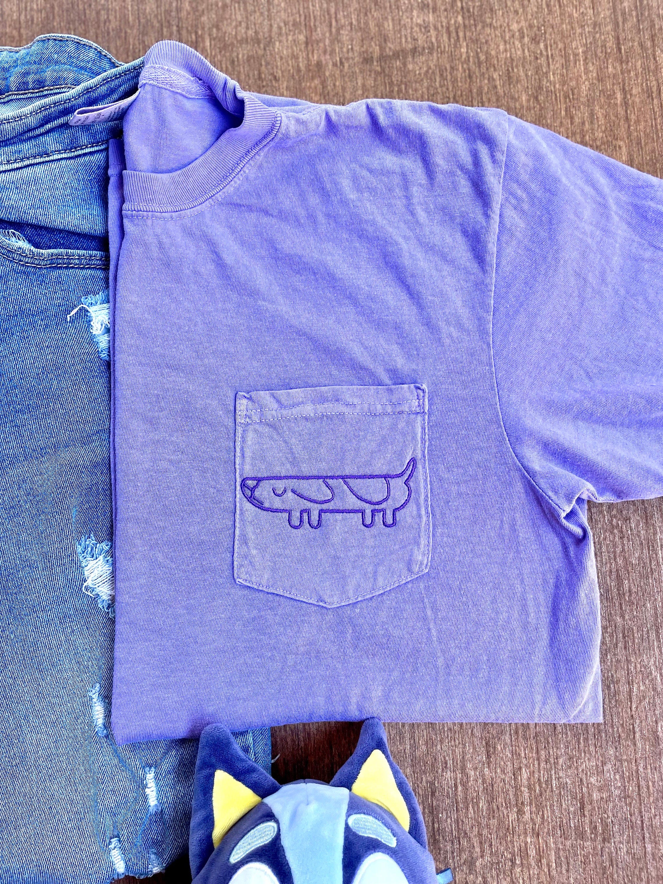 Bluey Long Dog pocket tee