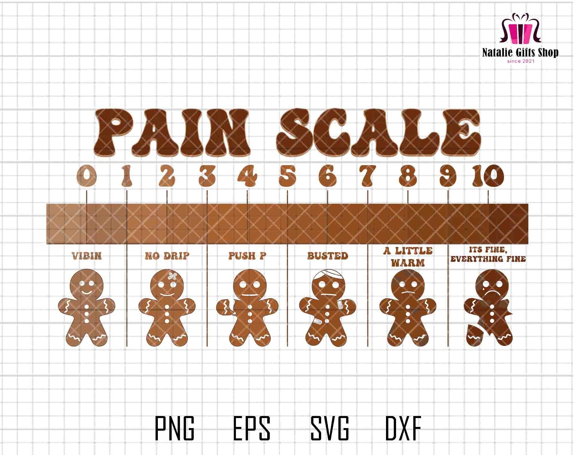 Pain Scale Svg, Christmas Gingerbread Svg, Nurse Gingerbread Svg, Merry Christmas, Nurse Svg, Stethoscope Svg, Christmas Gift for Nurse Svg