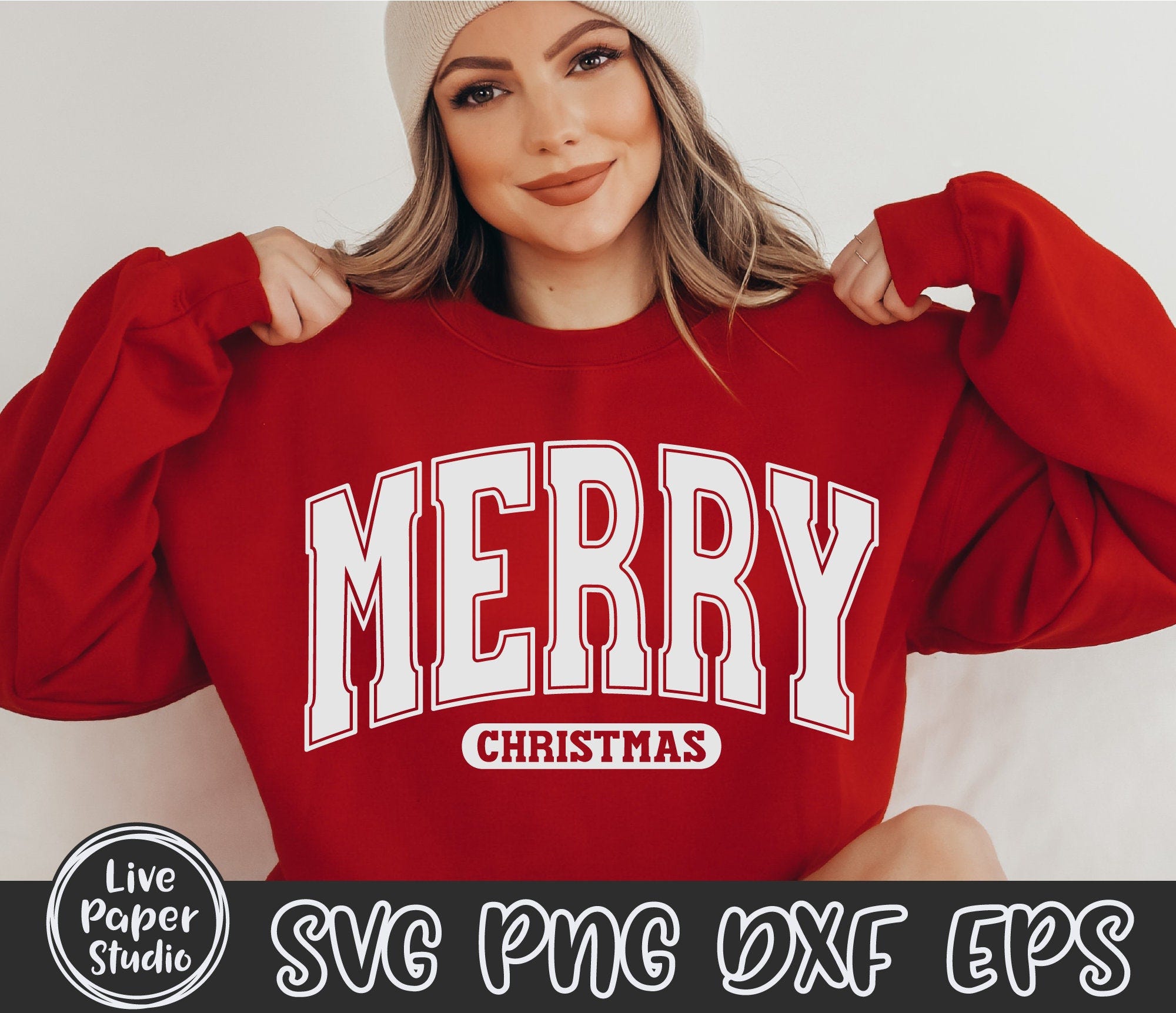 Merry Christmas SVG, Merry Christmas PNG, Christmas Sublimation Shirt SVG, Merry Varsity Png, Retro Christmas Svg, Digital Download Dxf File