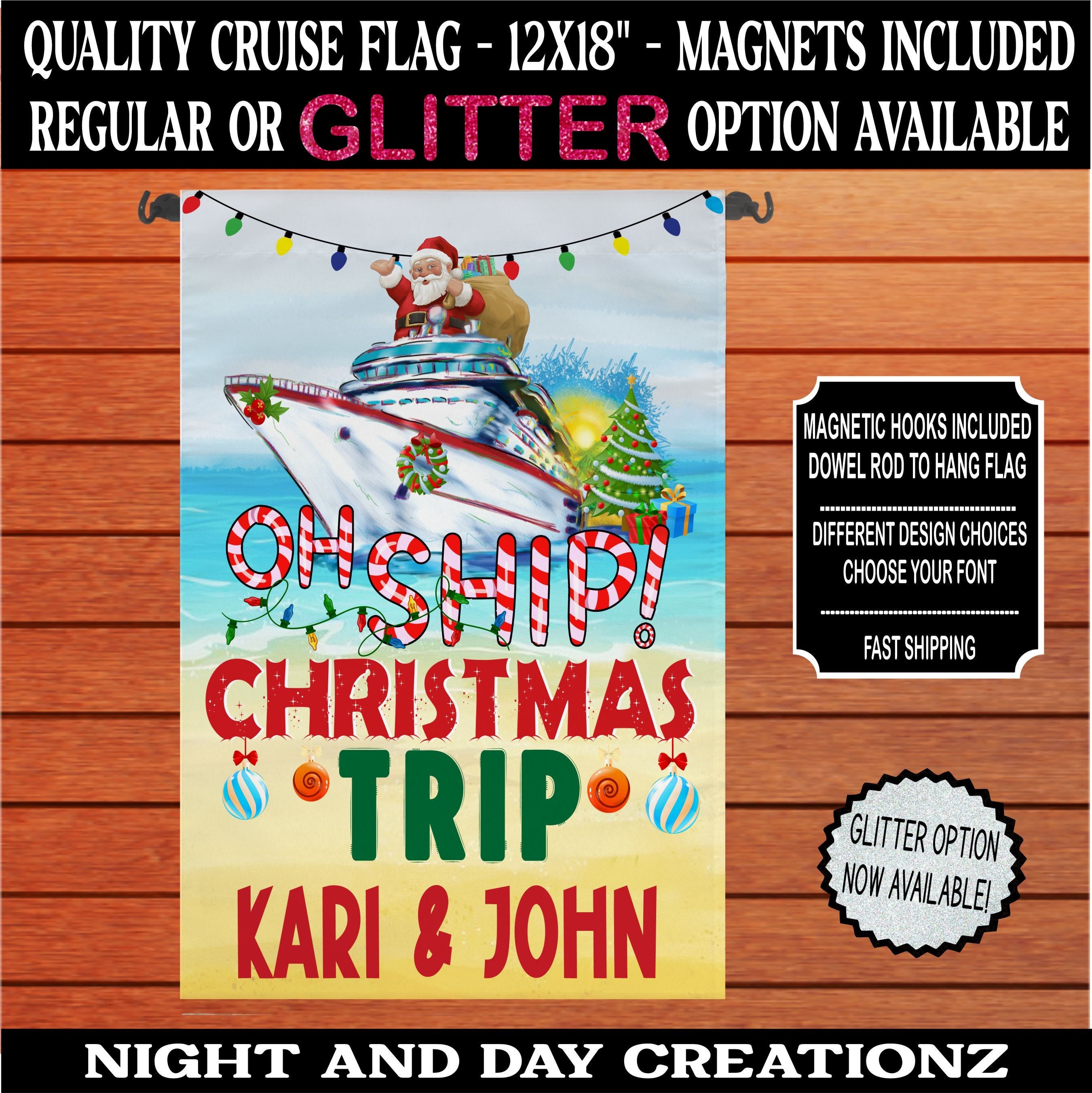 Magnetic Christmas Cruise, Christmas Cruise Magnet, Cruise Flag, Cruise Door Decoration, Cruisemas, Cruise Ship, Decorate Cabin Door, Cruise