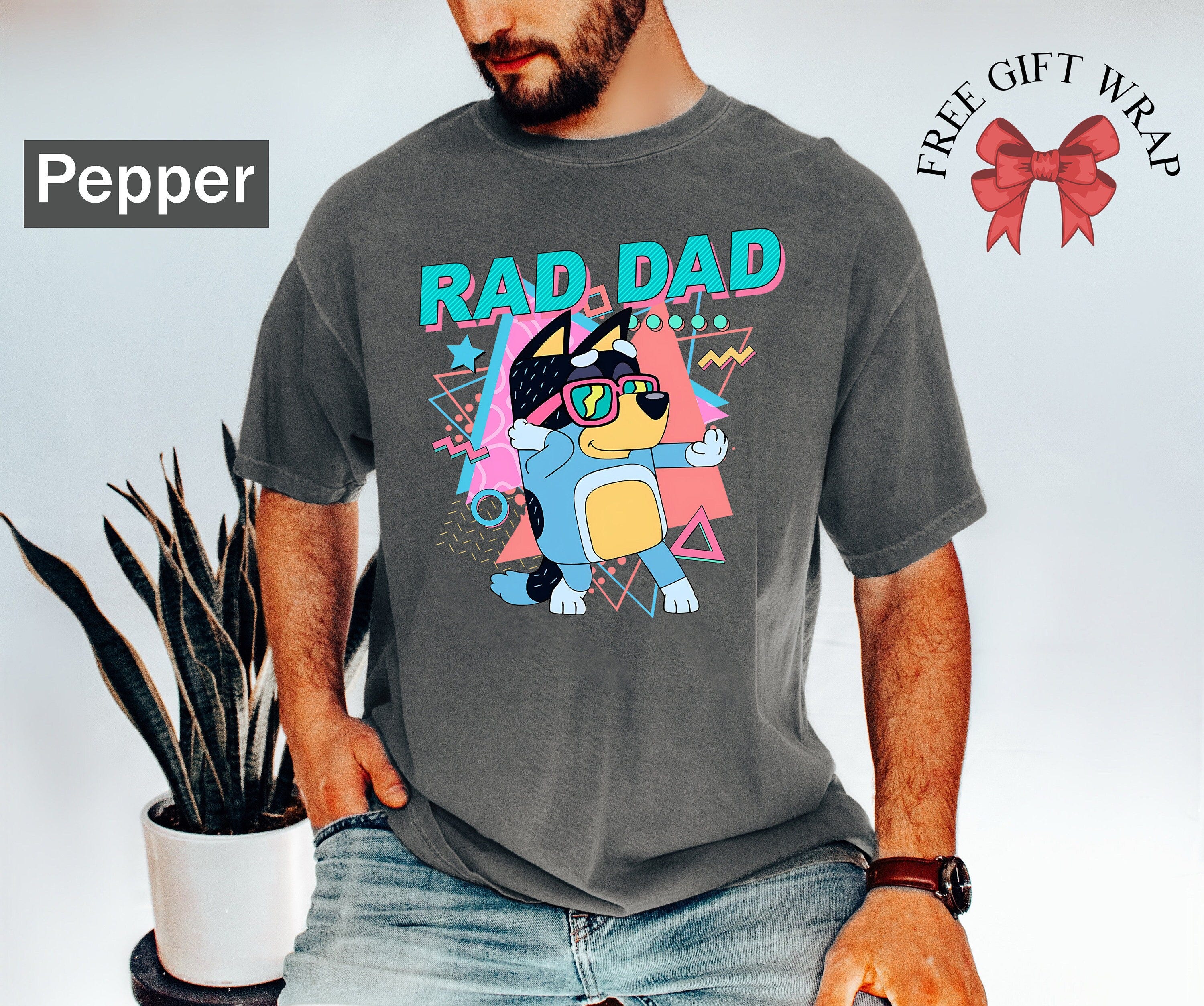 Funny Bluey Dad Shirt, Comfort Colors Fathers Day Gift, Family Matching Shirts, Bandit Dad, Trending Popular Shirt, Retro 90s Nostalgia