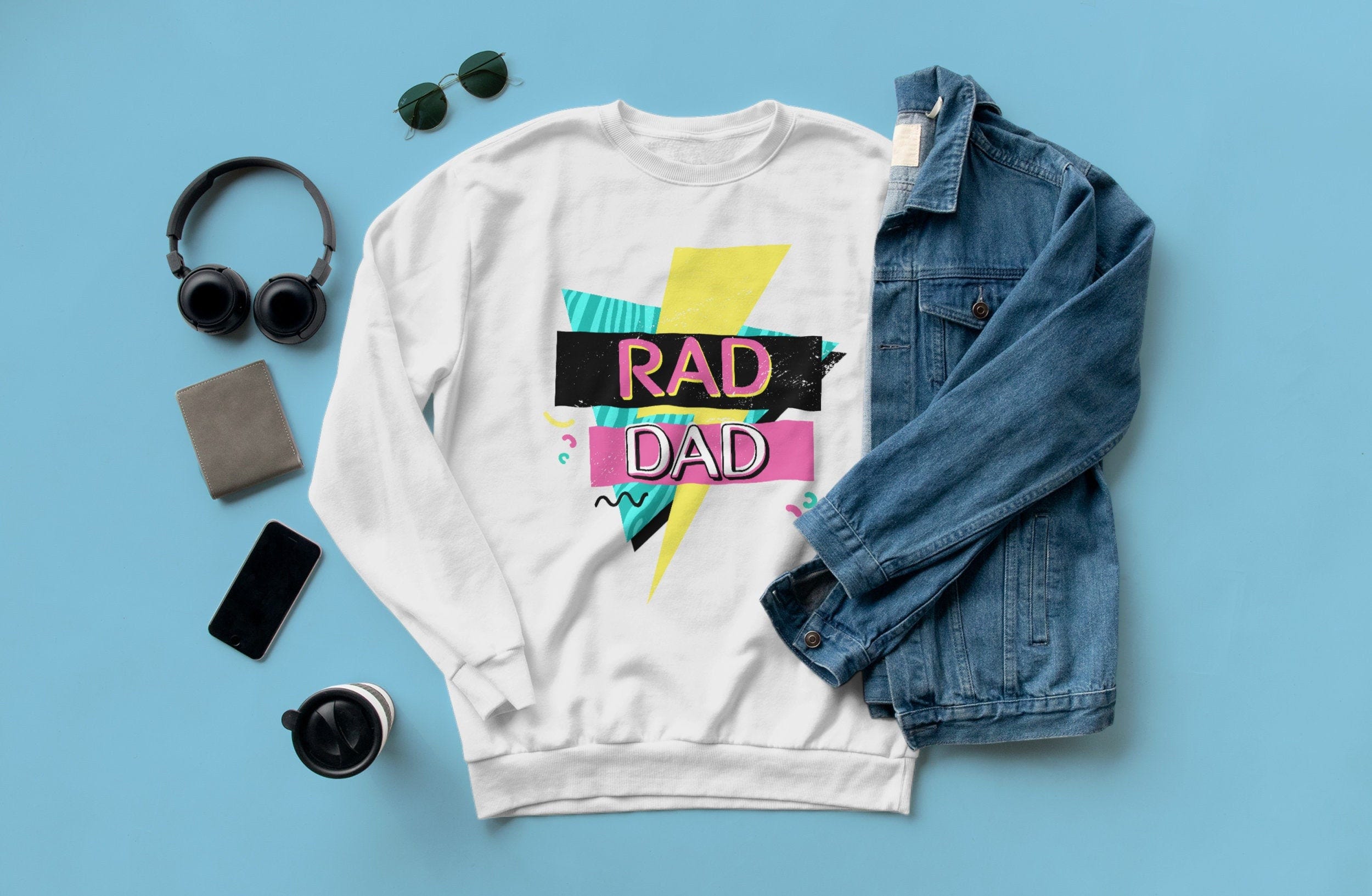 Rad Dad Sweatshirt | Retro 90s Dad Sweatshirt | 80s Dad Sweatshirt