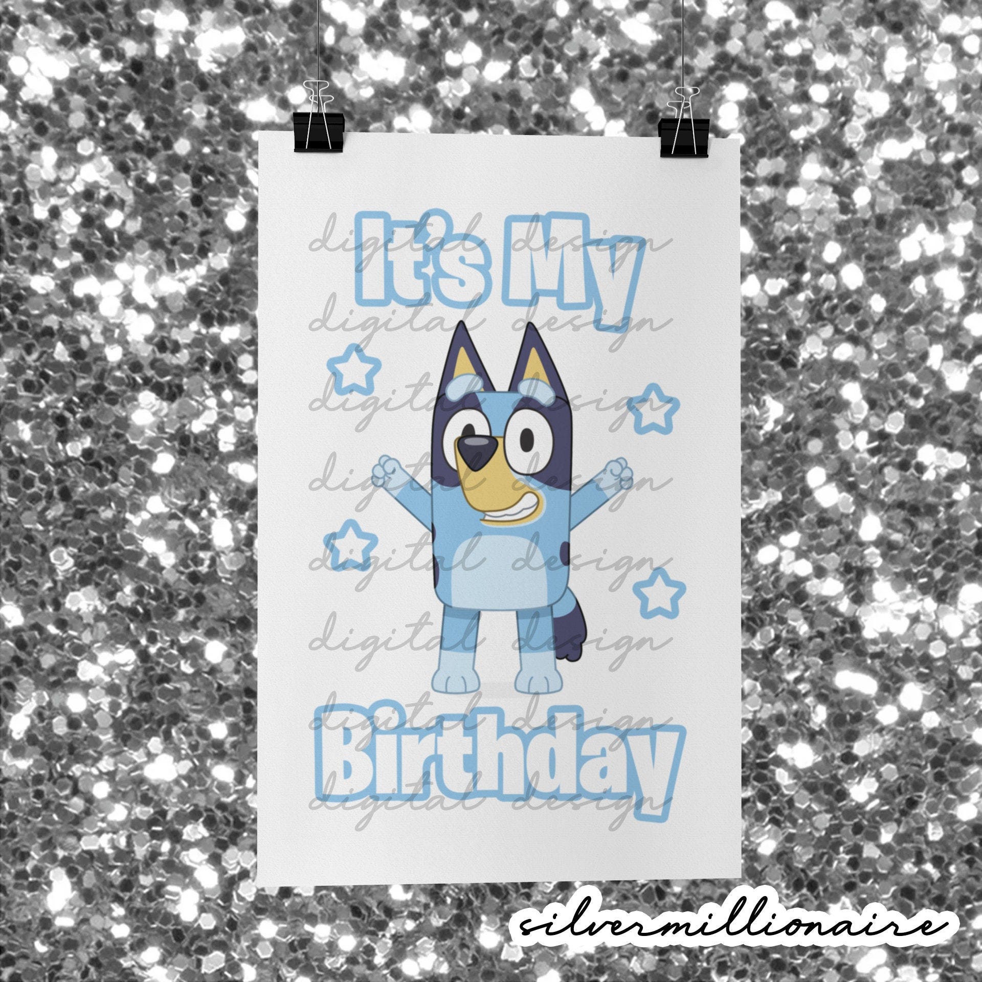 Bluey Birthday T Shirt Digital Design