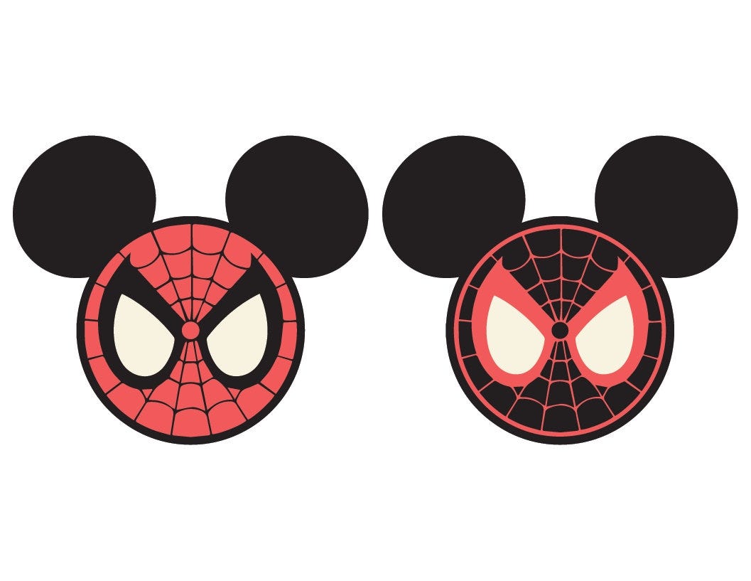 Vintage Style Mickey Spiderman SVG Bundle | Mickey Mouse Ears | Minnie Mouse Ears | Avengers SVG | Instant Download | SVG Mickey Marvel