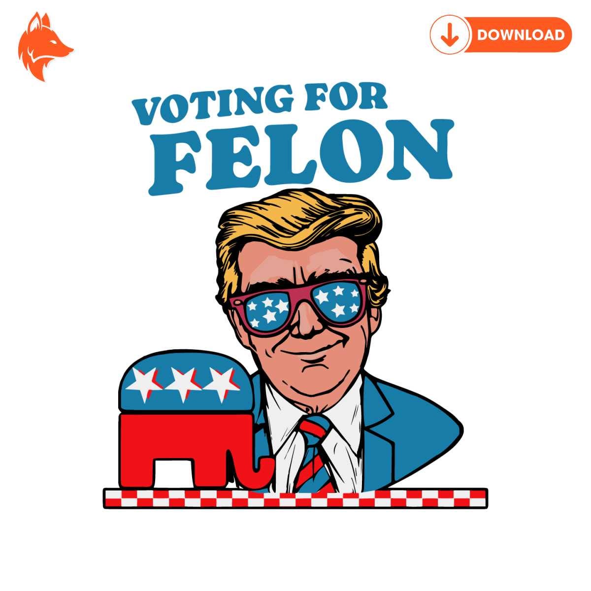 Free Trump 2024 Voting For Felon SVG