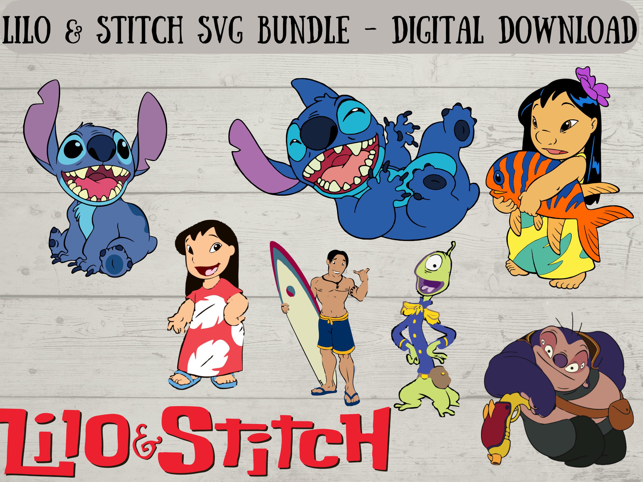 Lilo and Stitch SVG Bundle - Lilo and Stitch SVG - Fun Crafting - Digital Download - Lilo and Stitch Funny Moments