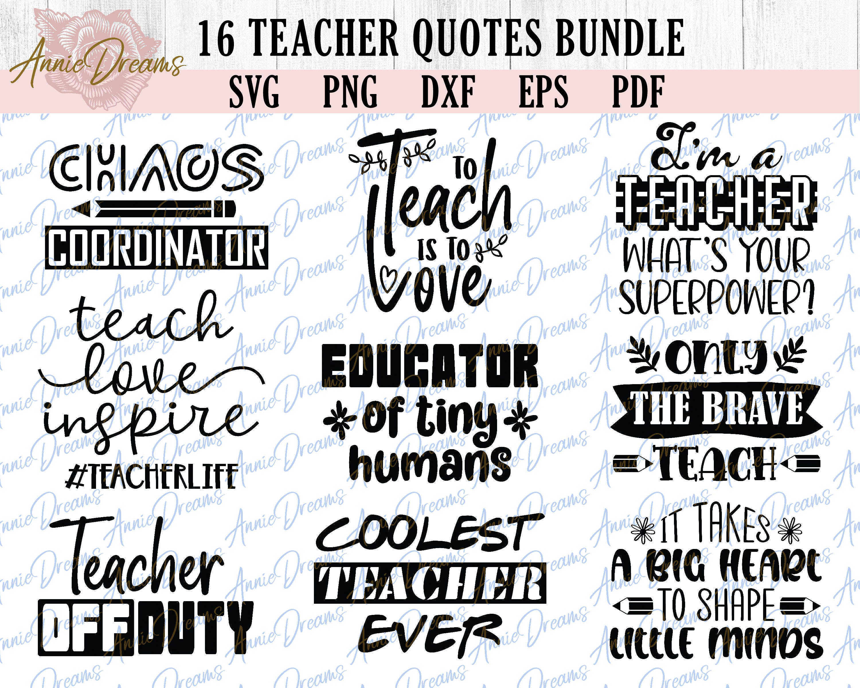Teacher Quotes SVG Bundle, Teacher Svg, Teacher Life Svg, Teacher Shirt Sublimation Png, Back To School Svg, Teacher