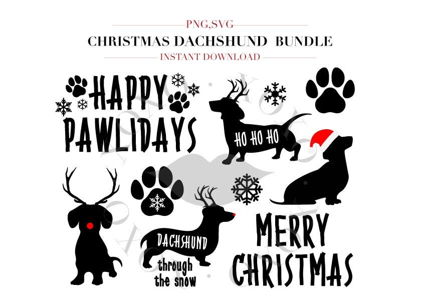 christmas dachshund svg | christmas dachshund svg bundle | dachshund through the snow svg | dachshund tshirt | christmas dachshund