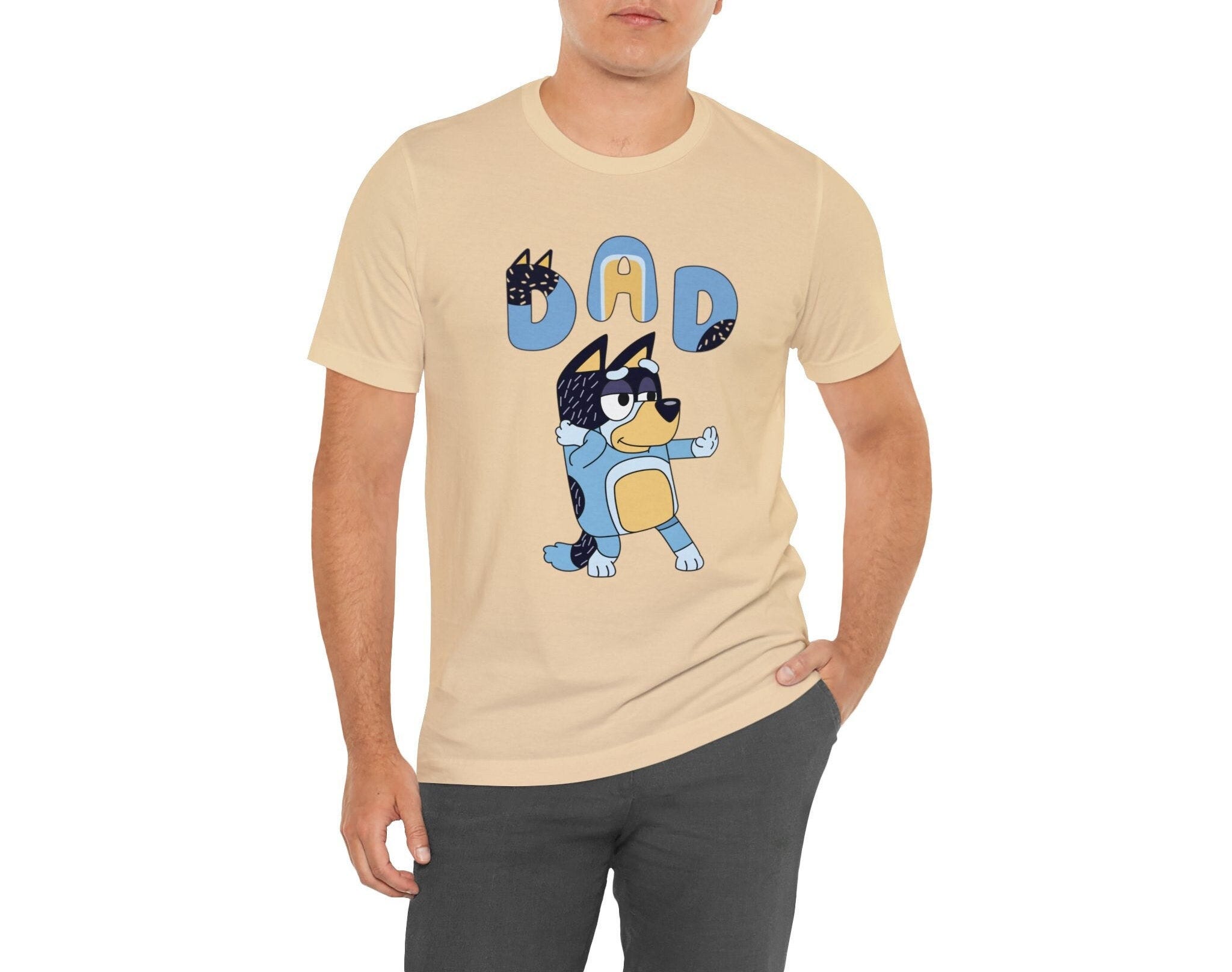 Bluey Cool Dad Club T-Shirt, Bluey Bandit Shirt | In My Bluey Dad Era Shirt | Dad Birthday Gift | Unisex Jersey Short Sleeve Tee, cheer dad