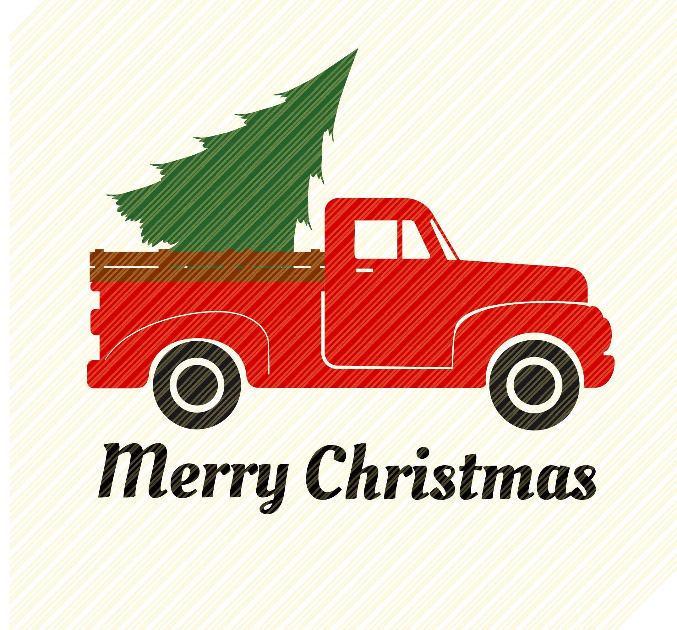 Vintage Truck Christmas SVG, Red Truck With Christmas Tree SVG, Red truck Tree SVG, Holiday svg, Christmas Card,Merry christmas,Retro Truck,