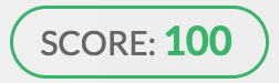 A score of 100 means that Grammarly things your text is correct. Yay!