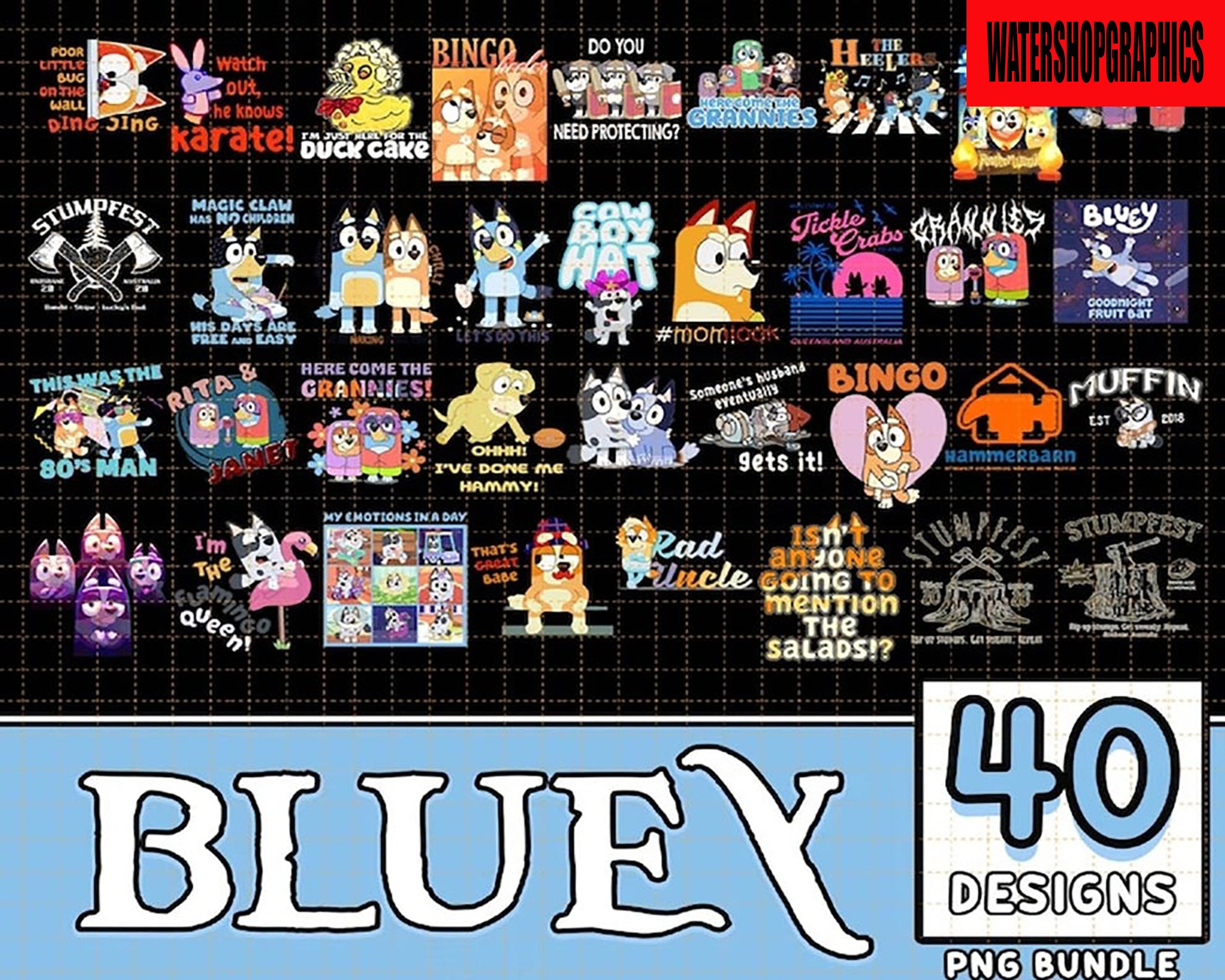 Bundle Bluey PNG, Bluey Characters PNG, Characters Bluey Png, Bluey Png, Funny Bluey Png