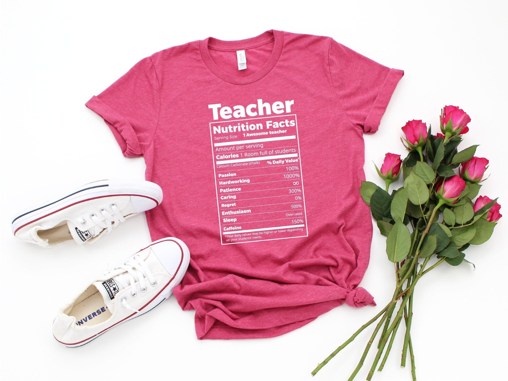 Teacher shirt, Teacher Nutrition Facts Shirt, Back To School, Funny Teachers Shirt, Gift For Teachers, First Grade, Teacher Facts T-shirt
