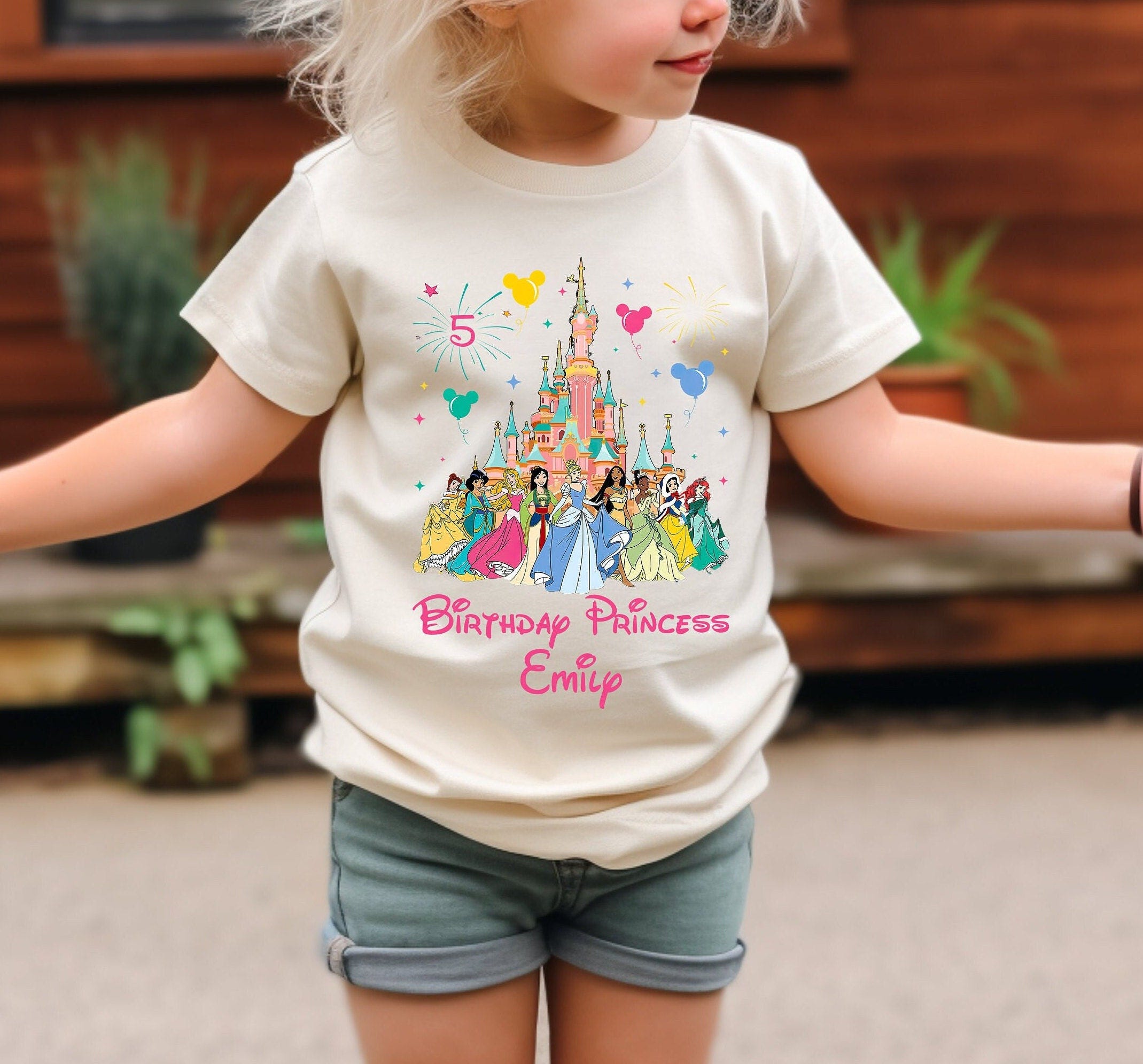 Disney Princess Castle Birthday Shirt, Disney Birthday Family Shirt, Disney Birthday Girl Princess Shirt, Custom Princess Disney Shirt