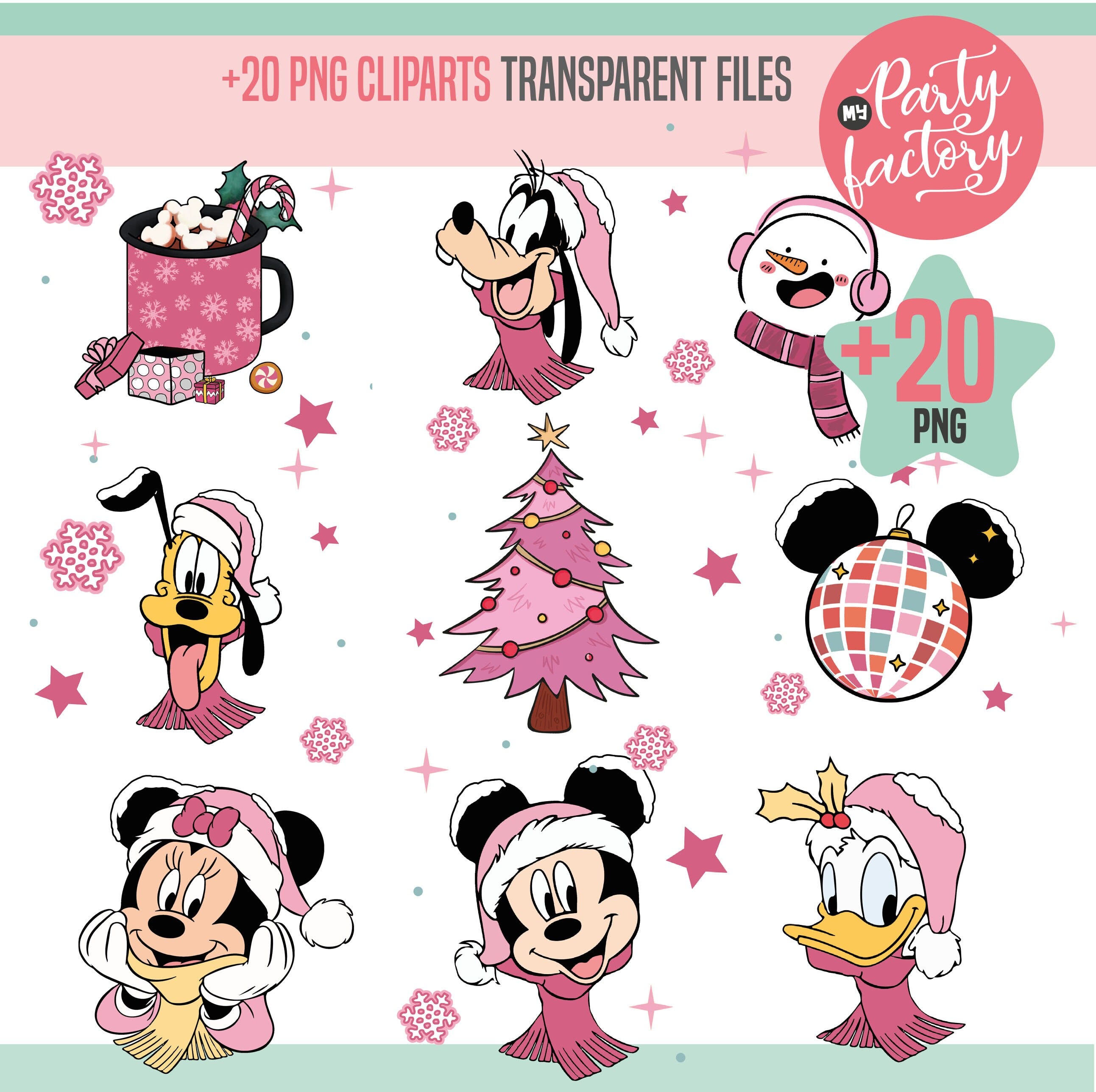 20+ Mickey And Friends Pink Christmas Png clipart, Holiday Season, Mickey and friends, Christmas Character, Christmas Squad, Xmas Friends