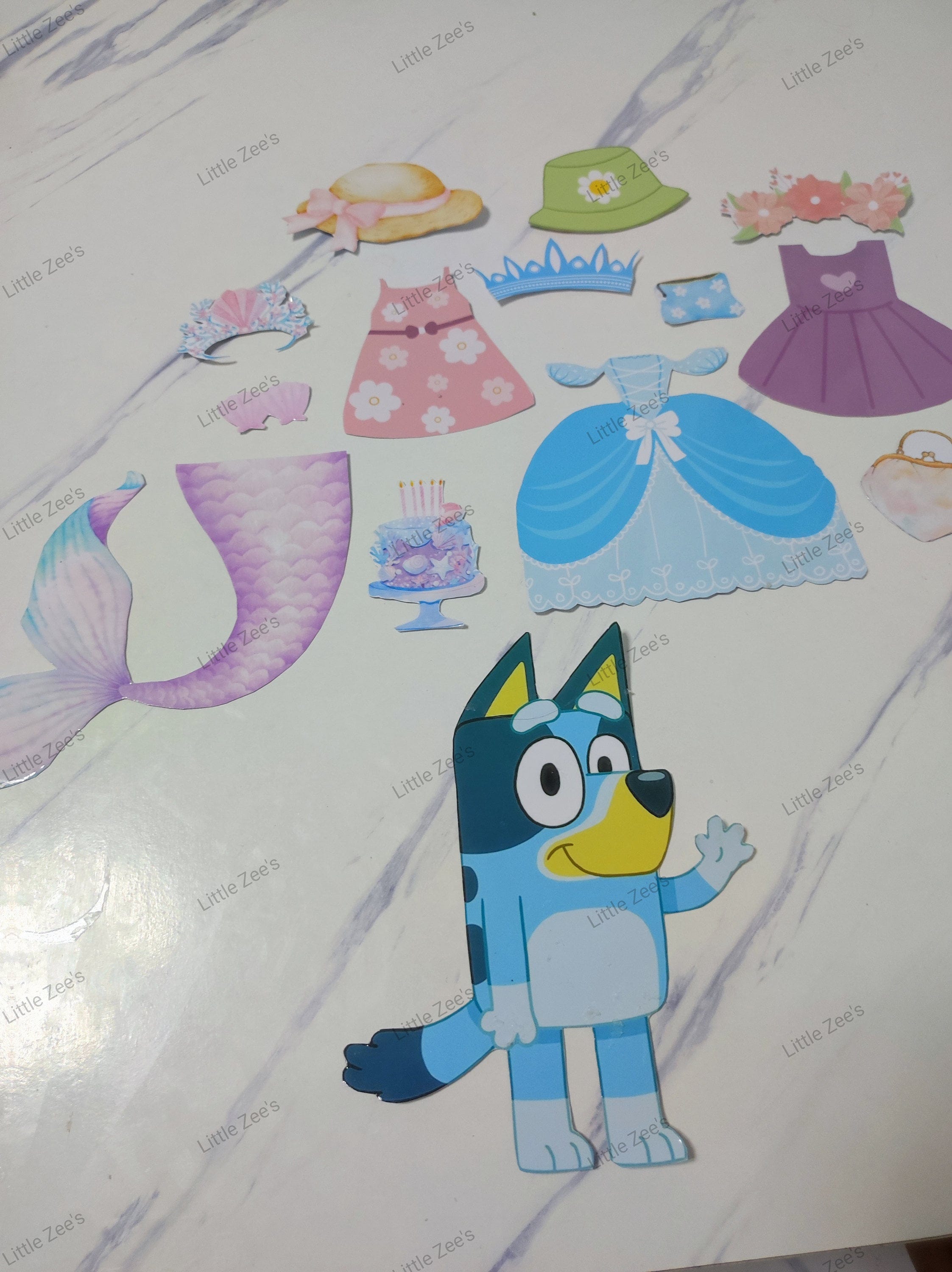 Bluey Printable Paper Doll Dress up