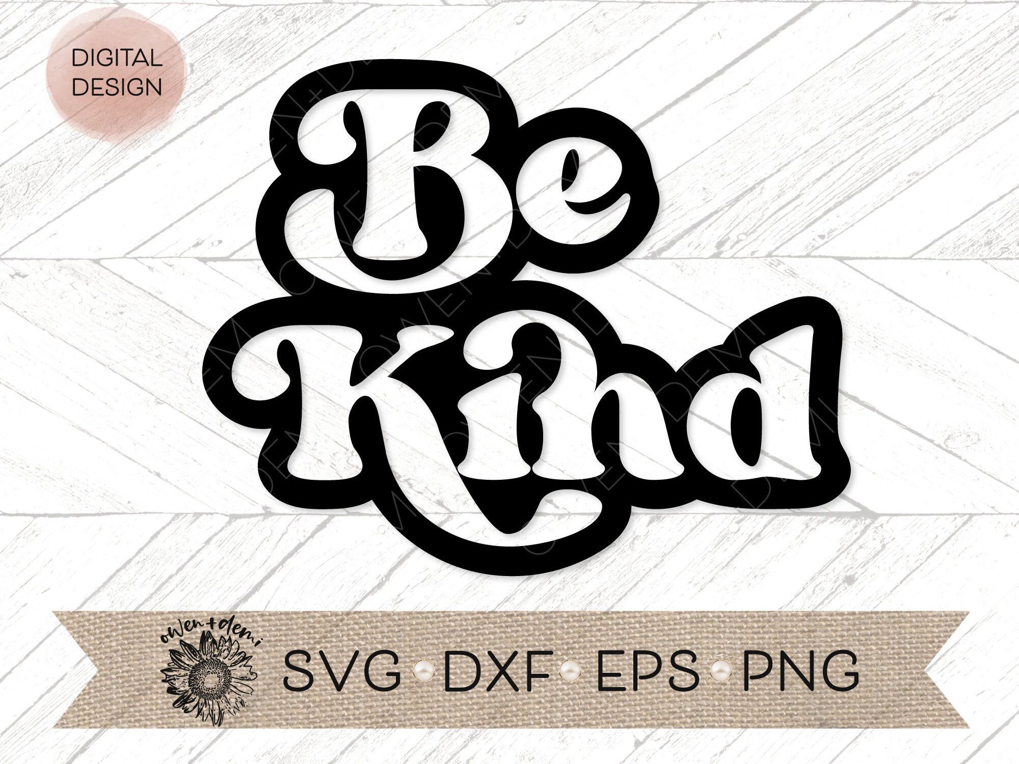 be kind SVG  - retro be kind SVG - be kind cricut cut file - be kind  silhouette cut file - be kind clip art - retro clip art