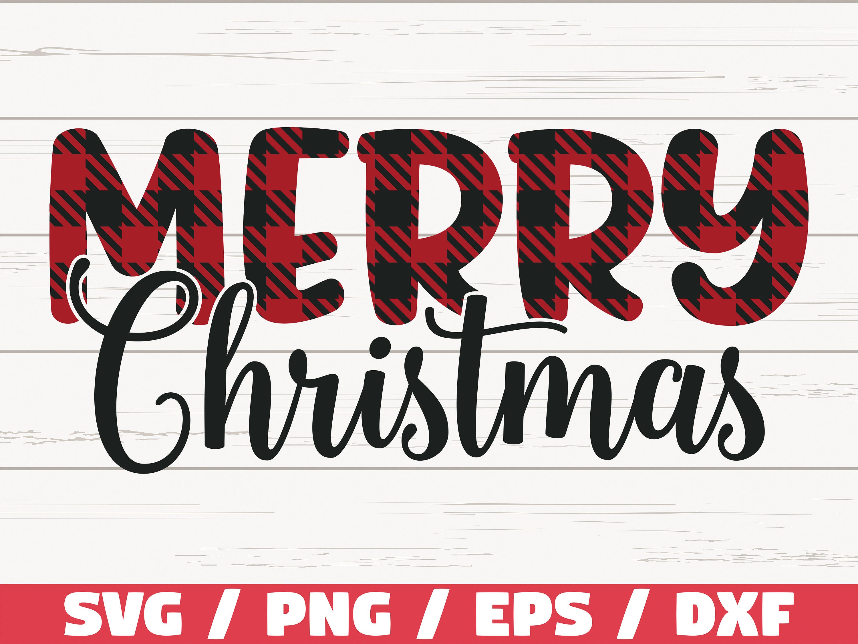 Merry Christmas SVG / Buffalo Plaid / Cut File / Cricut / Commercial use / Silhouette / DXF file / Christmas Shirt / Winter SVG