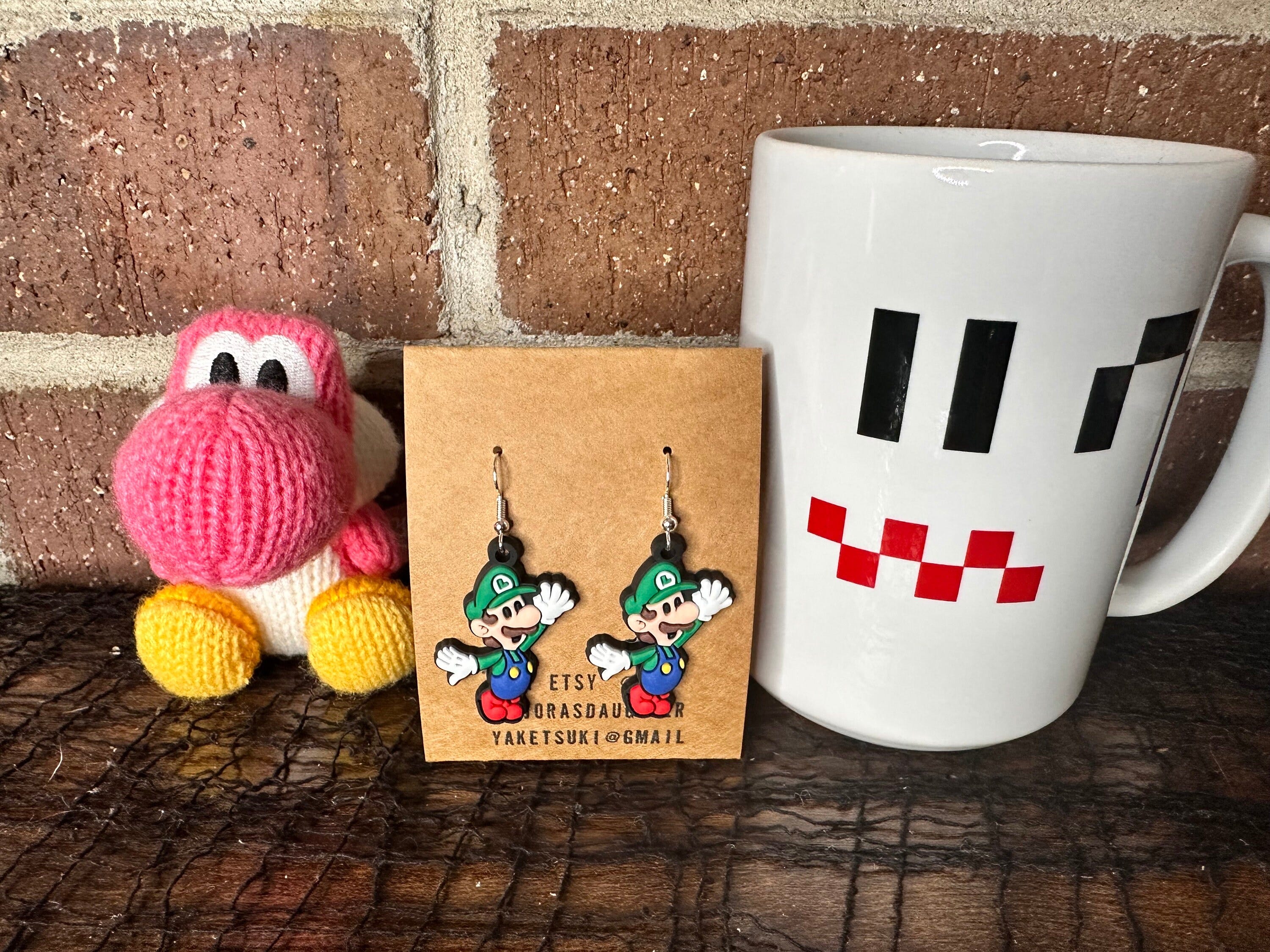 Super Mario Luigi Jump Earrings