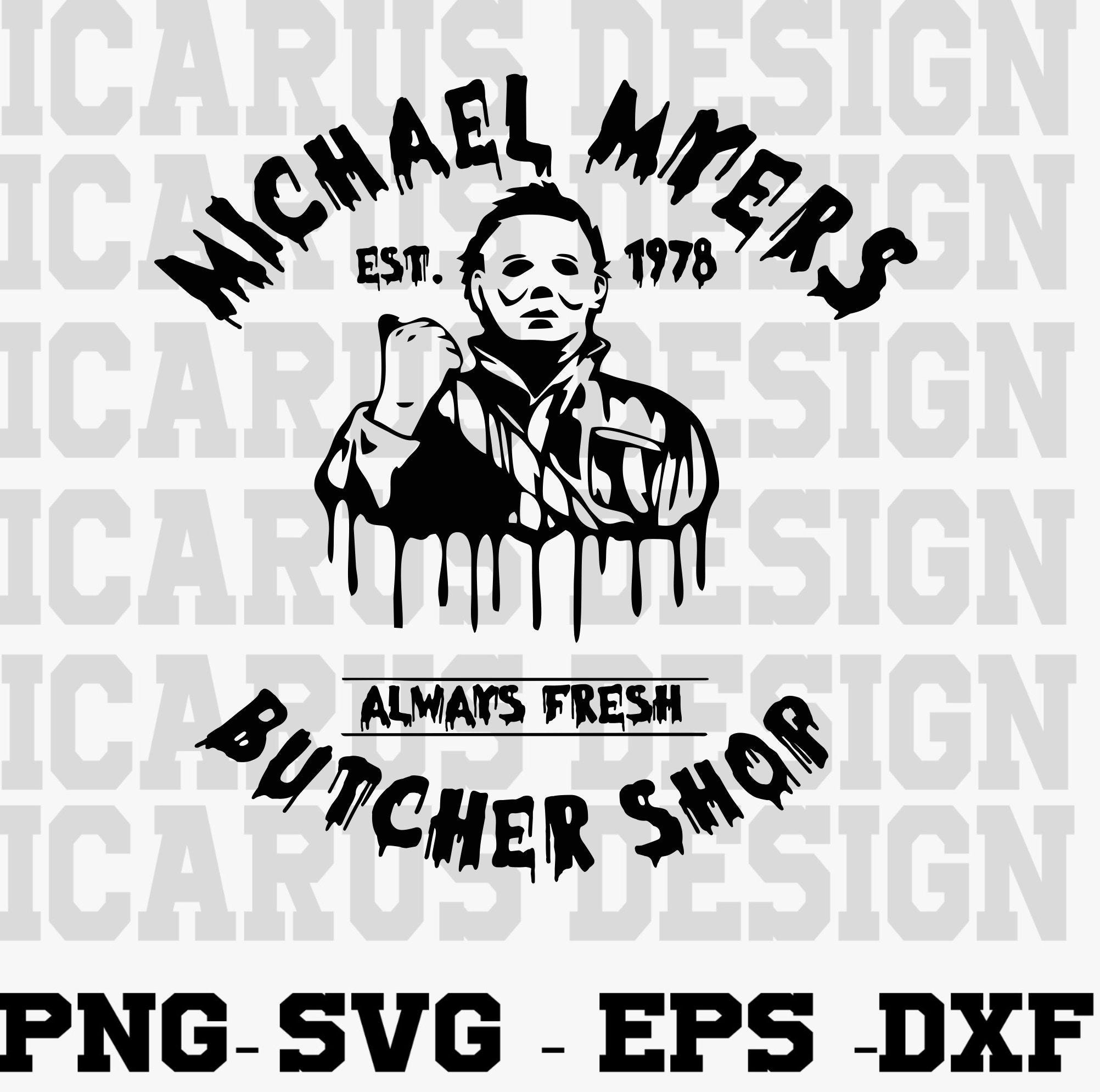 Michael Myers Butcher Shop SVG, Halloween Svg, Horror Svg, Halloween Sublimation Design, Horror Character Svg, Sublimation Design, Svg