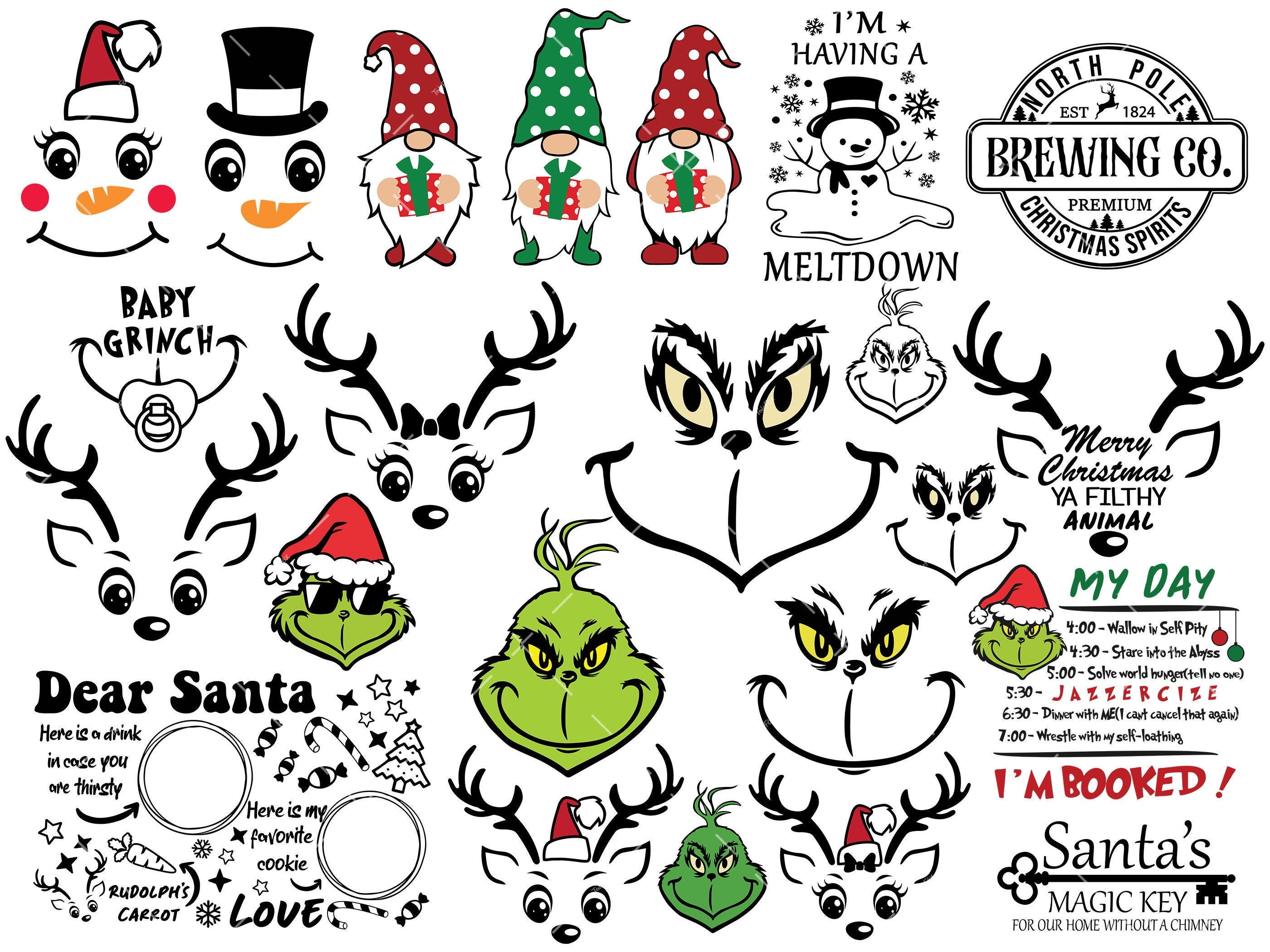 Christmas SVG designs, PNG, Cricut, Christmas ornament svg, Winter svg, Holidays svg, Reindeer svg
