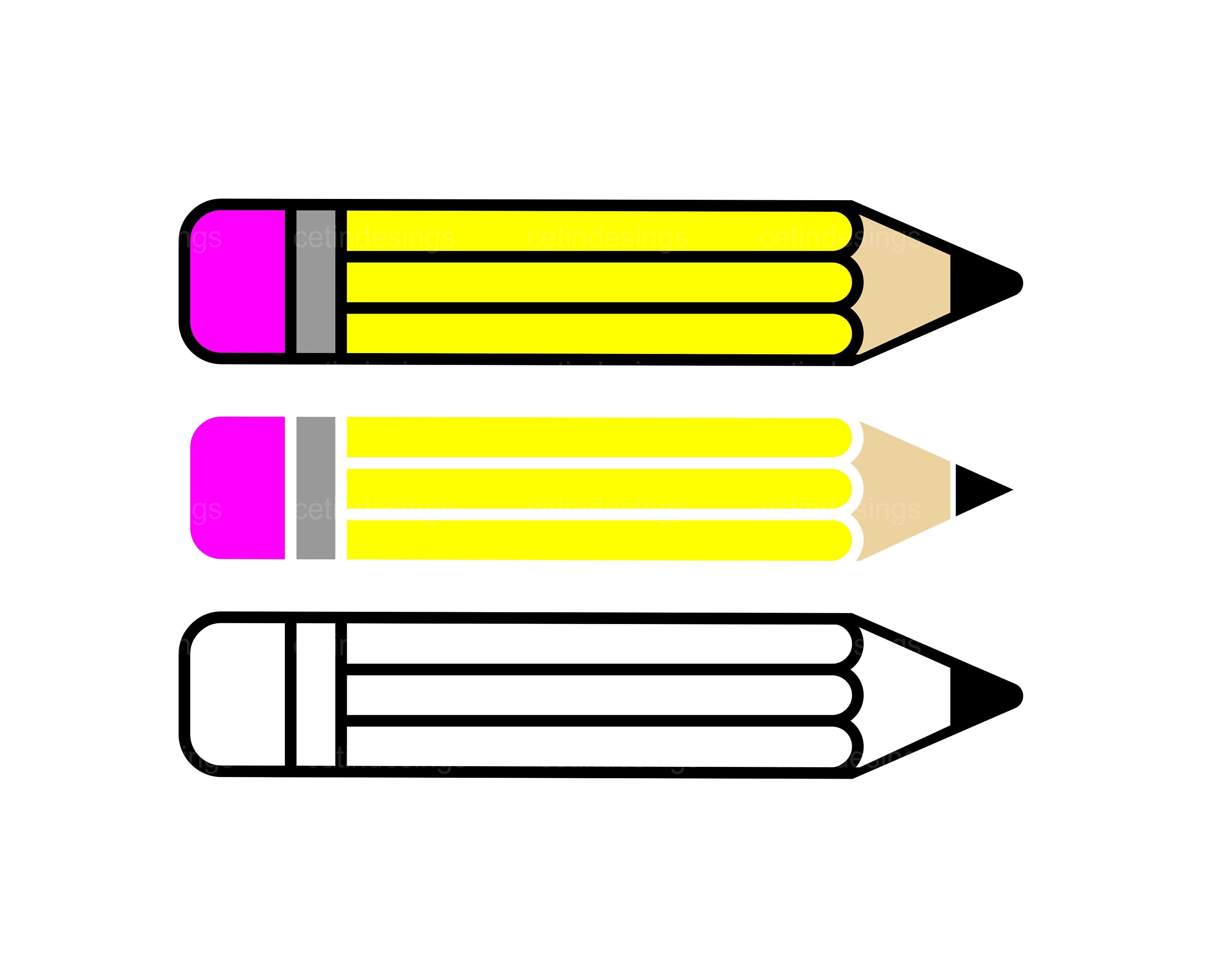 Pencil Svg | Pencil Png | Pencil Cricut Cut File | Vector Pencil File | School Pencil SVG