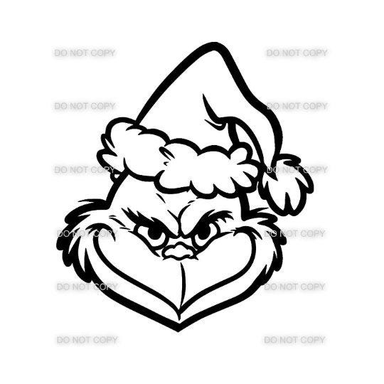 Grinch Face Layered SVG