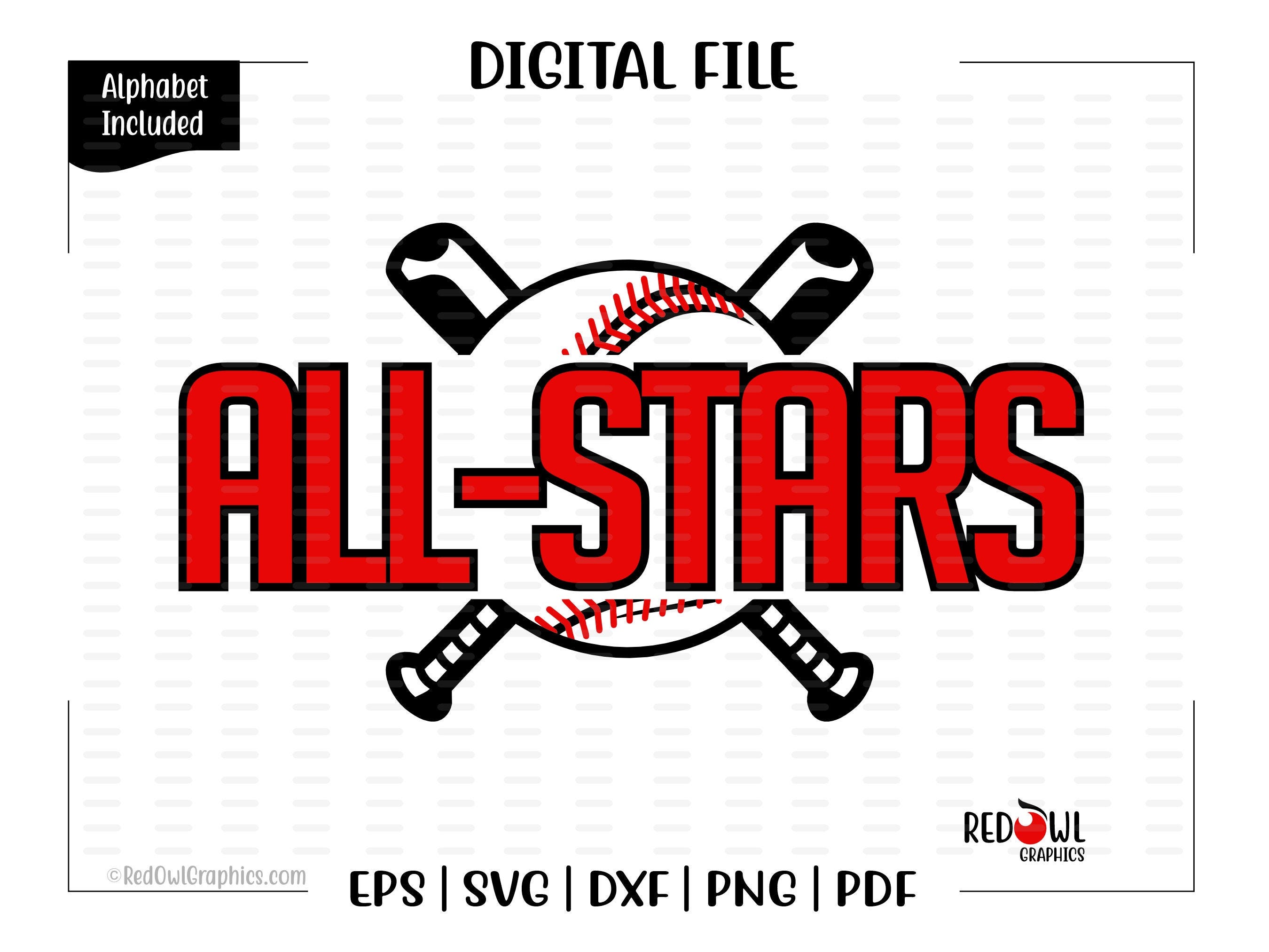All Star svg, All-Star svg, Baseball svg, Baseball, All Stars, All-Stars, svg, dxf, eps, png, pdf, sublimation, cut file, htv, vector