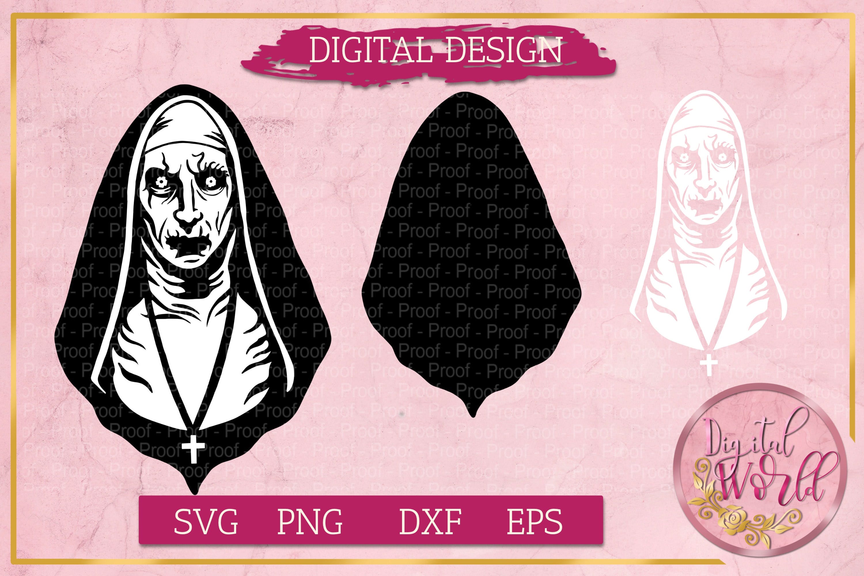 The Nun Svg, The Demon Nun Svg, The Conjuring Svg, Horror Movie Svg, Halloween Svg, Horror Characters Svg, Spooky Svg, Instant Download.