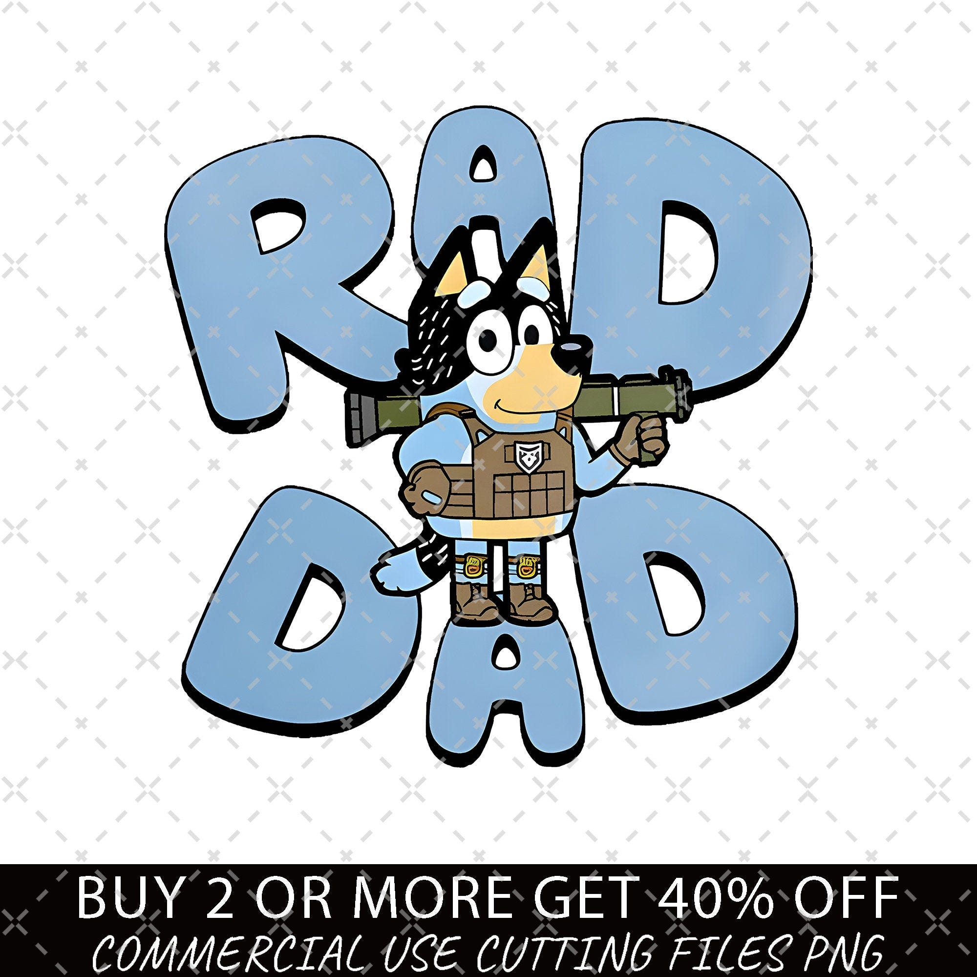 Bluey Png, Military Dad PNG, Bluey Family Png, Decal Files, Vinyl Stickers, Car Image