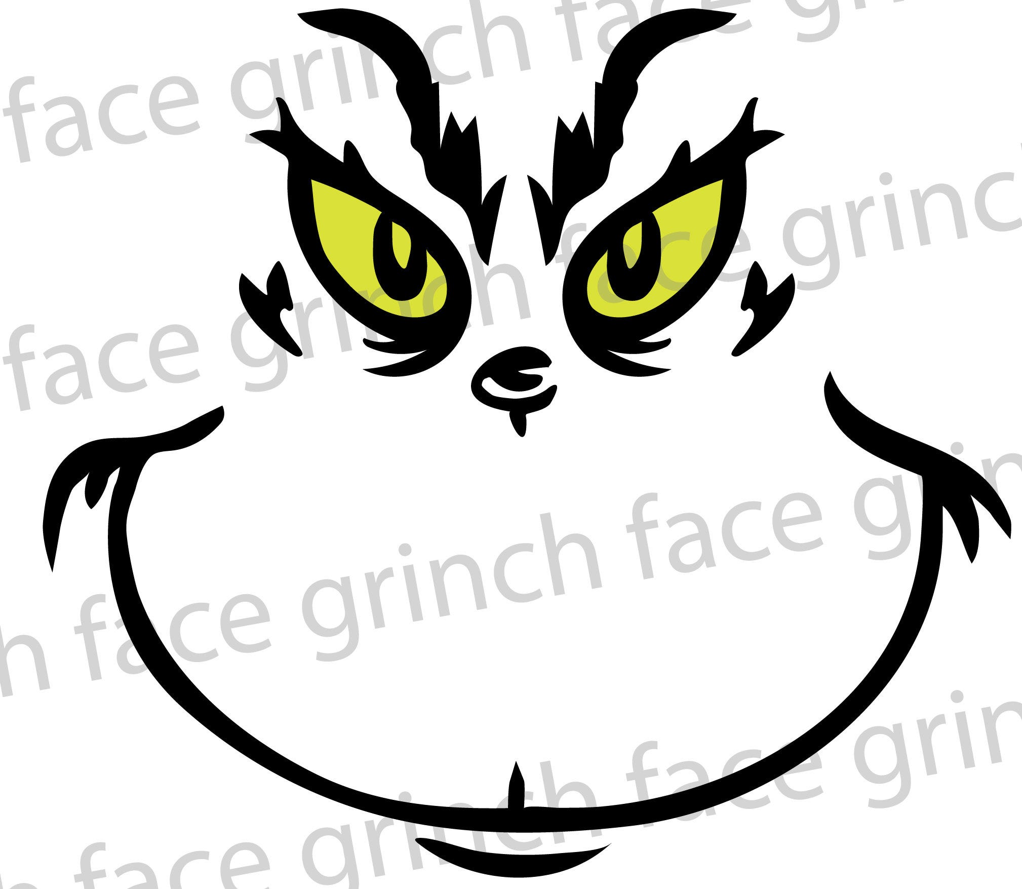 Grinch Face PNG File with transparent background