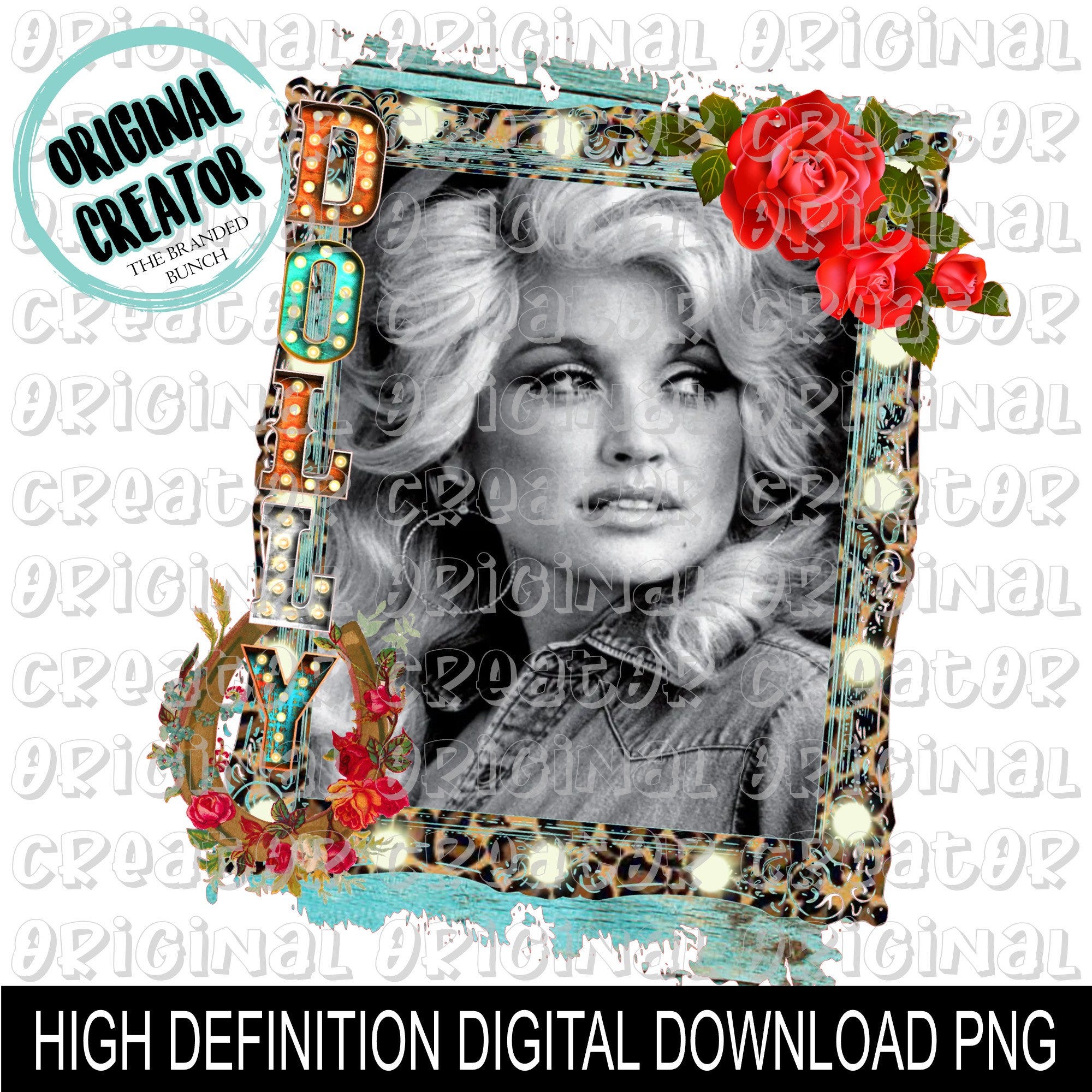 Dolly Vintage Rustic Western Sublimation PNG