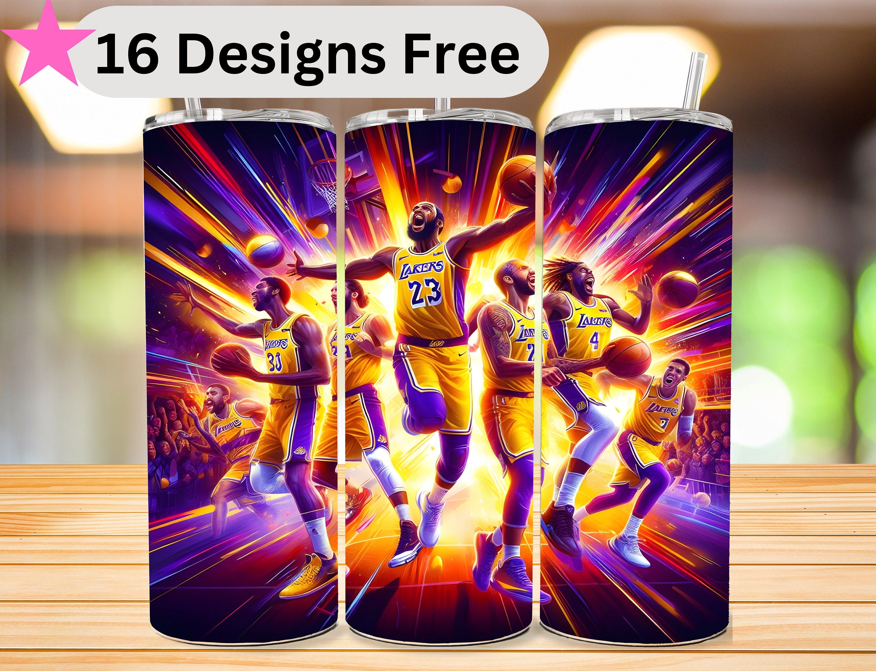 Lakers Tumbler Wrap, Lakers Sublimation Design, High Resolution 300 DPI, Skinny 20oz PNG, Digital Graphic,20 Ounce Sublimation,Straight Wrap