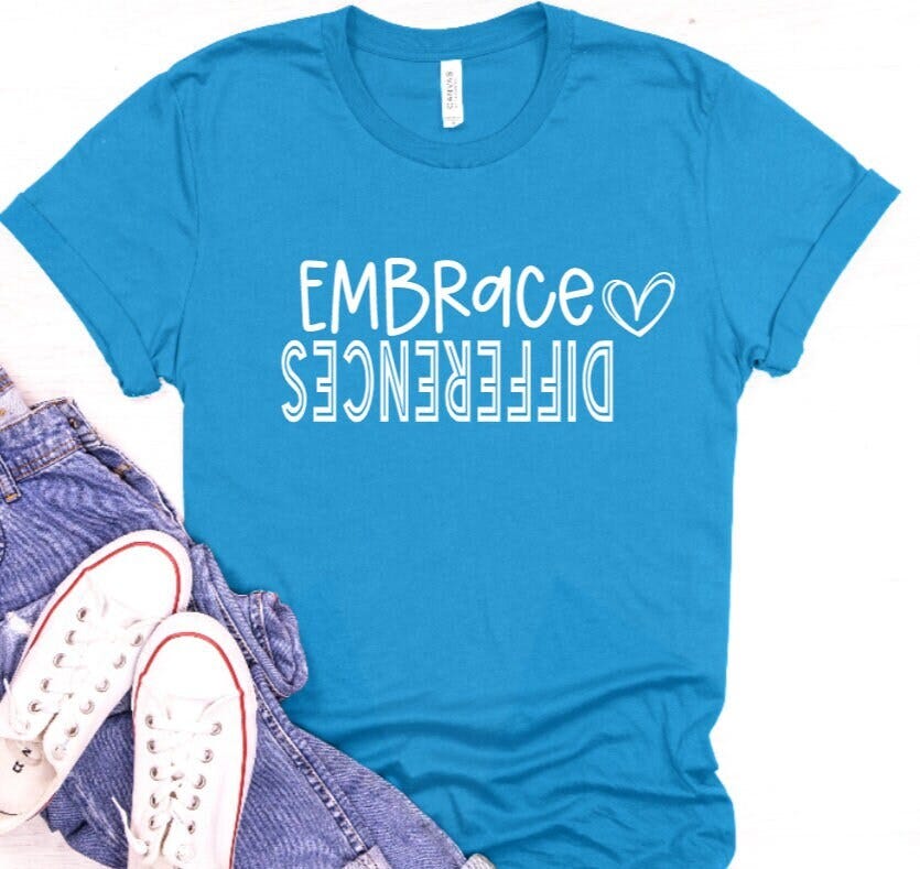 Embrace differences svg, Special education teacher svg, SPED shirt svg, back to school svg, Teaching svg, SPED teacher gift, Inclusion svg