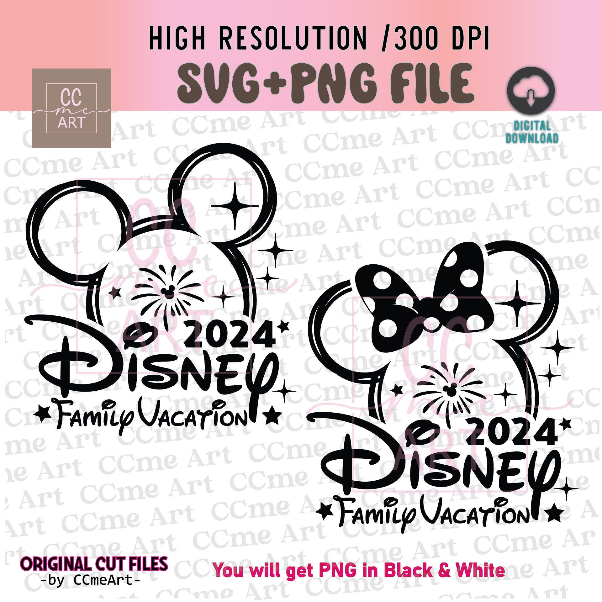 Family Vacation 2024 | SVG | PNG | Mickey and Minnie | Mouse head | Mouse ears | Family Trip 2024 | Magic kingdom svg | Disneyland Svg Png