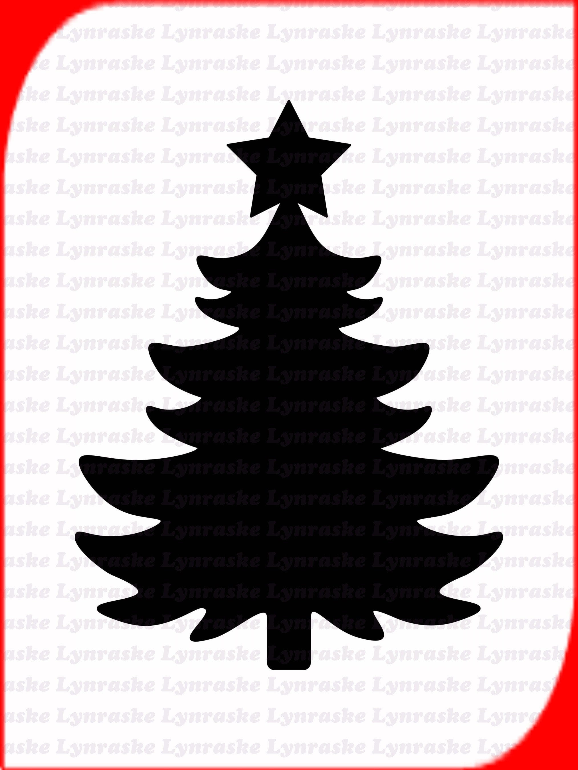 Christmas Tree Silhouette SVG, svg, dxf, Cricut, Silhouette Cut File, Instant Download