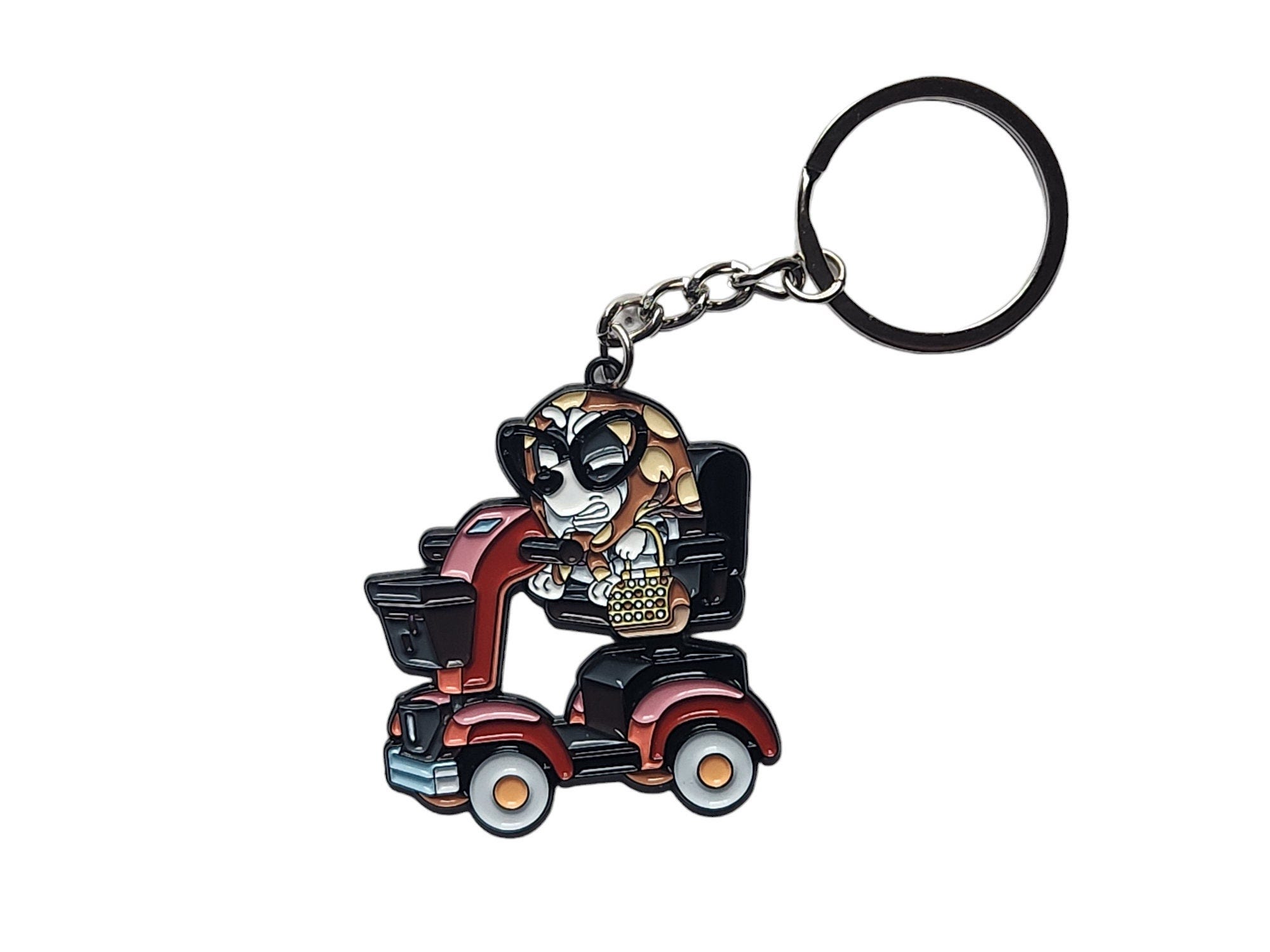 Blue Dog Muffin Granny-Mobile Inspired Keychain
