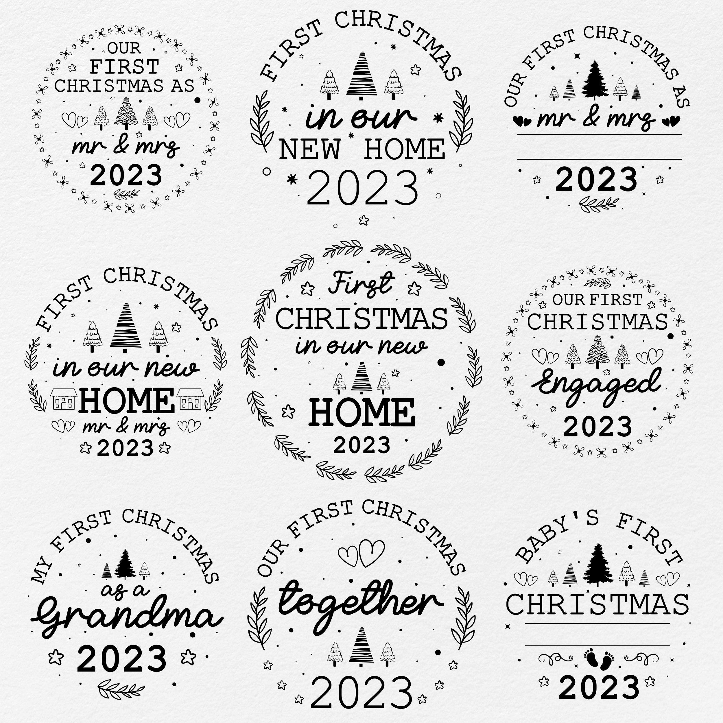 First Christmas 2023 Ornament SVG Bundle, Our First Christmas 2023 Svg Bundle, Baby