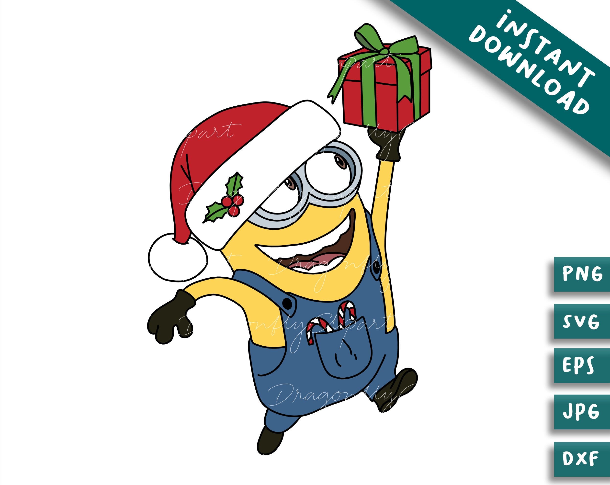 Christmas Season Minion Svg Png eps dxf,Christmas Character,Christmas Svg,Christmas Friends Svg,Holiday Svg Png Files For Cricut Sublimation