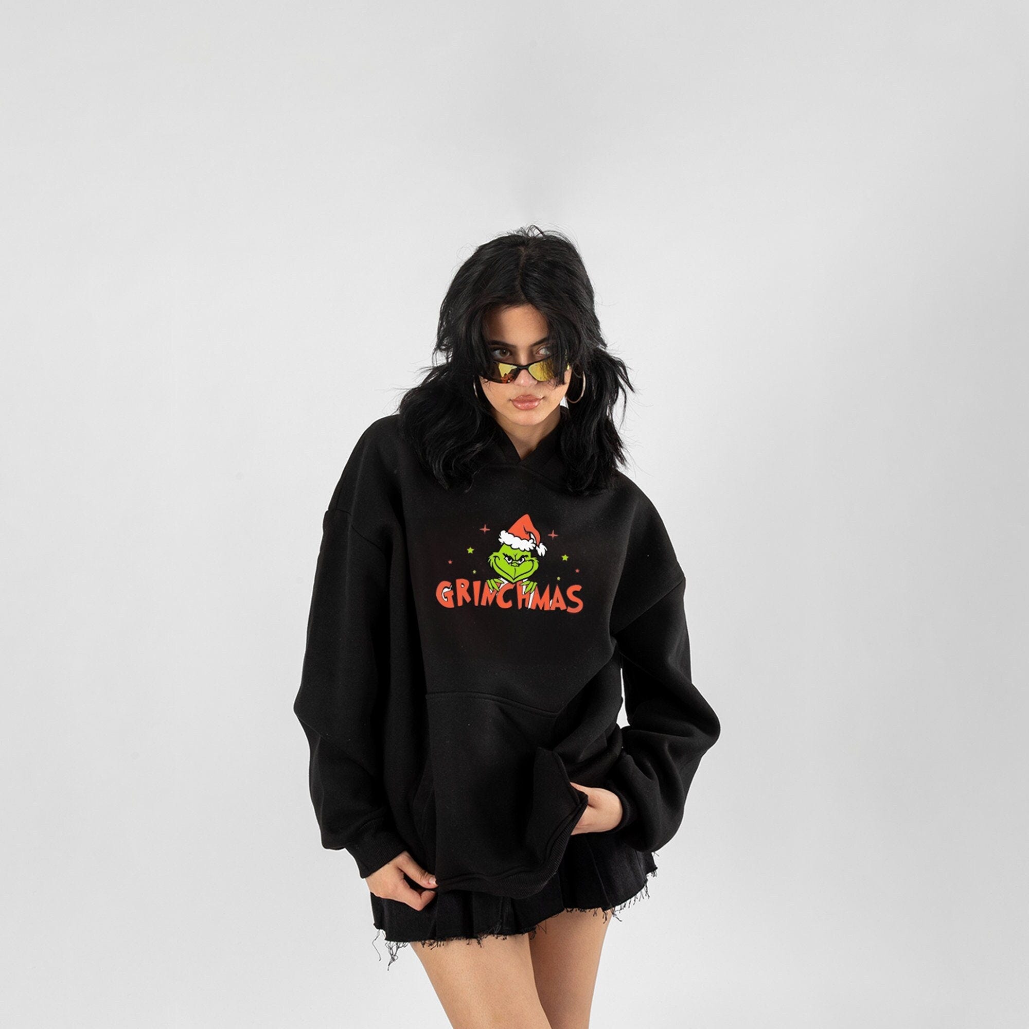 Grinchmas | Grinch Christmas Hoodie | Christmas Gift | Funny Hoodie |  Übergröße Kapuzenpullover |