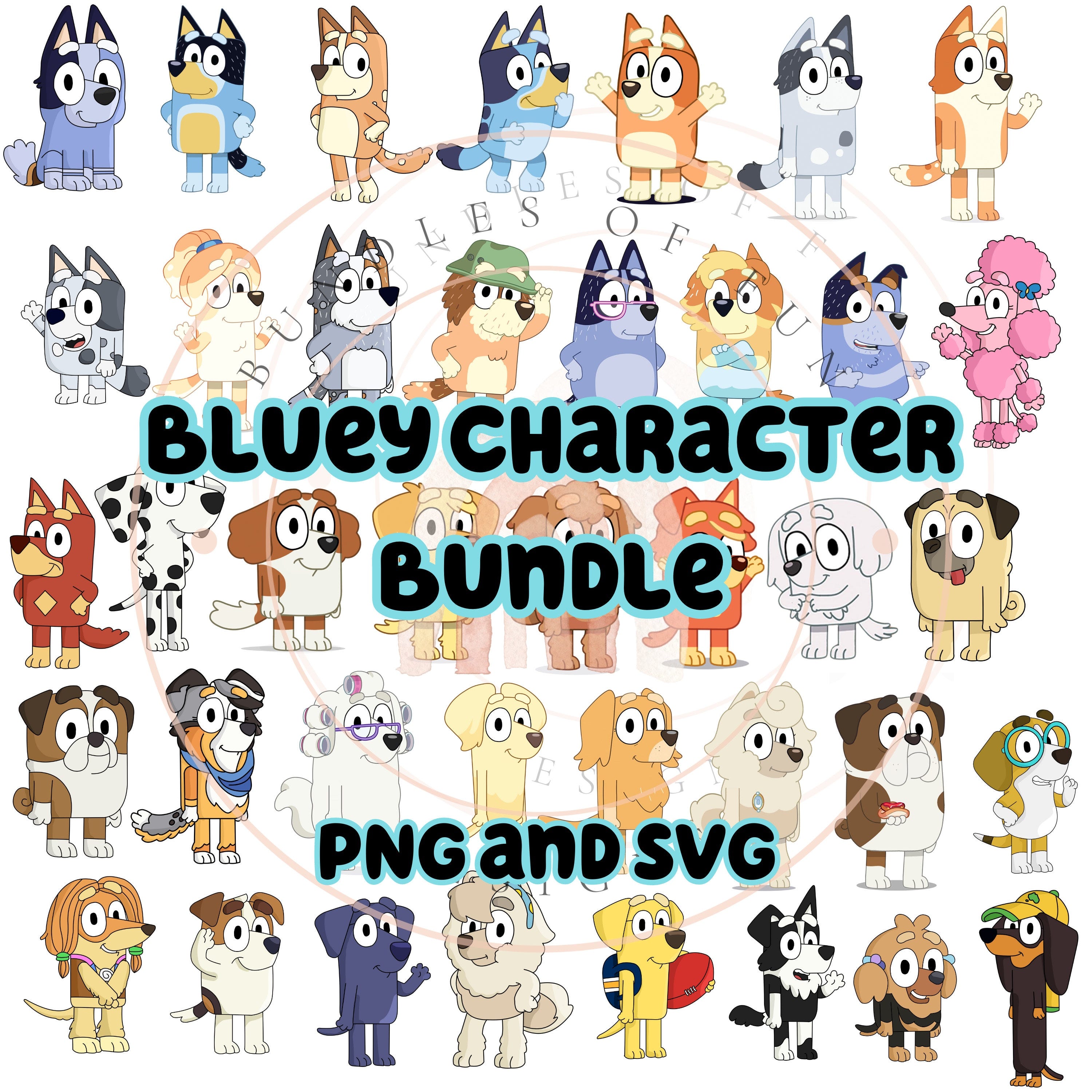 Bluey SVG, Bluey PNG, Bluey Bingo,Bluey Characters png, Bluey Bundle, Bluey Shirt, Bluey Sweatshirt, Bluey Dad Shirt, Mega Bundle