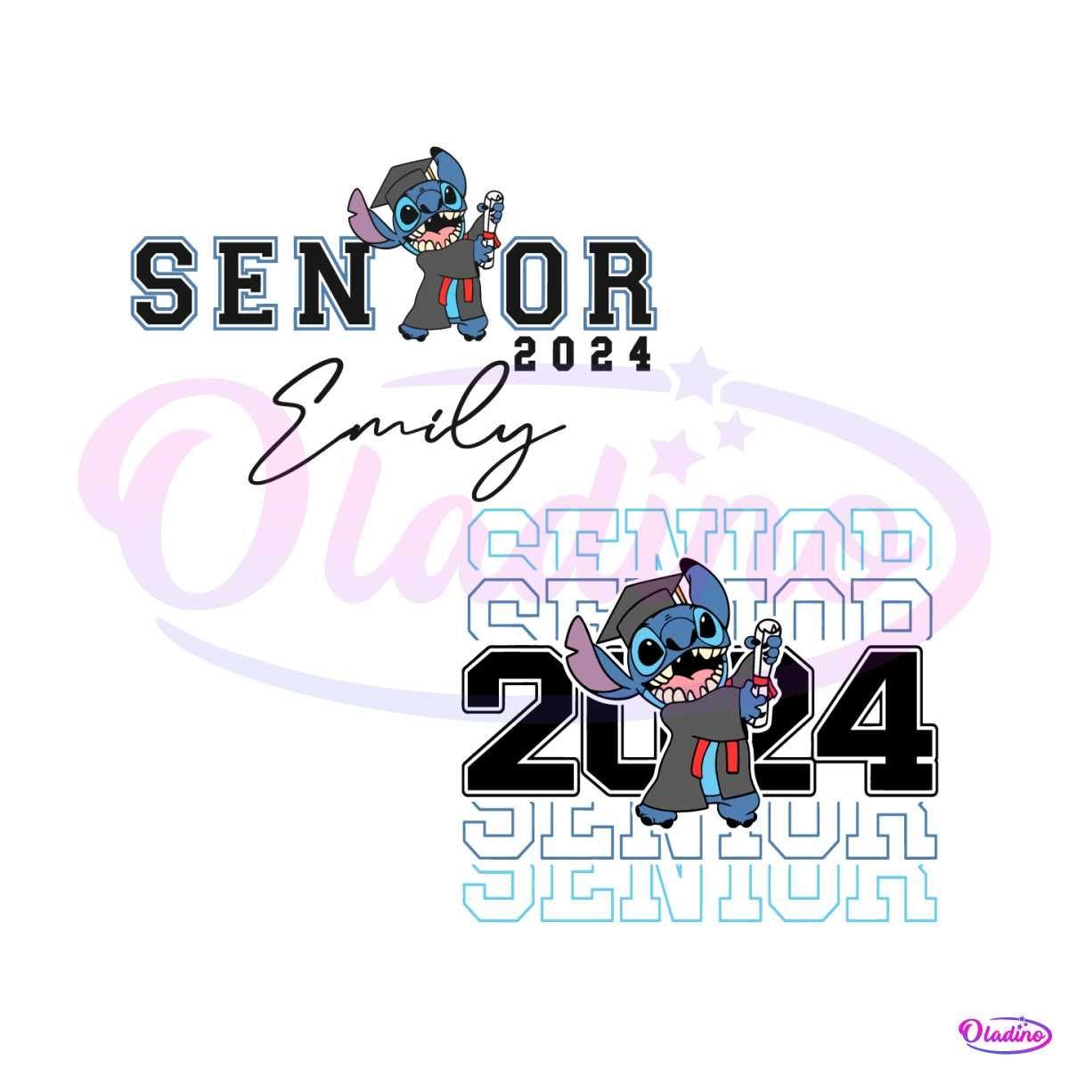 Custom Stitch Graduation Senior 2024 SVG