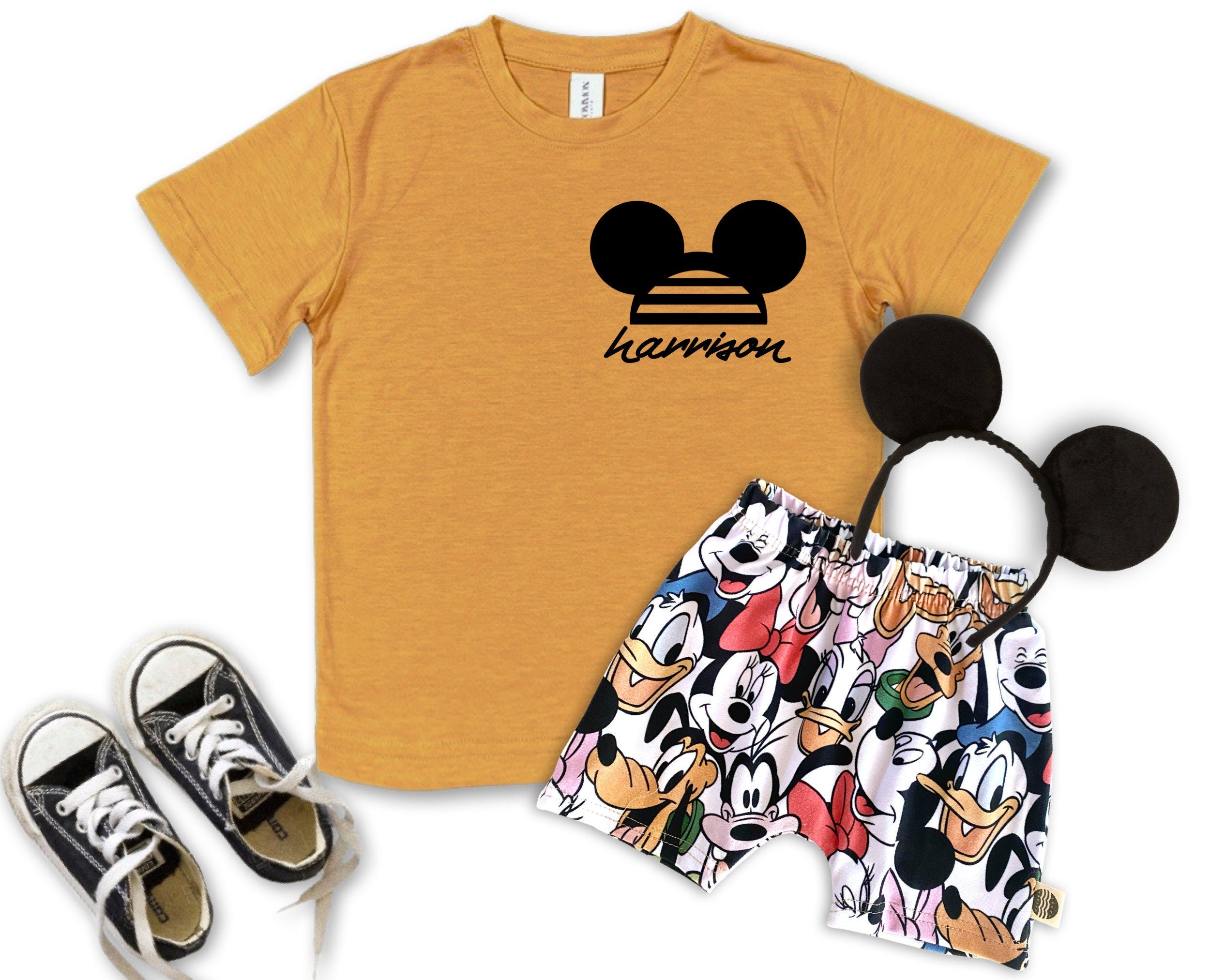 Custom Mickey Name Tee , Disney Set, Disney Vacation Tee kids, baby Disney Outfit,Kids Mickey t-shirt, Boys Disney Set Outfit,Mickey friends