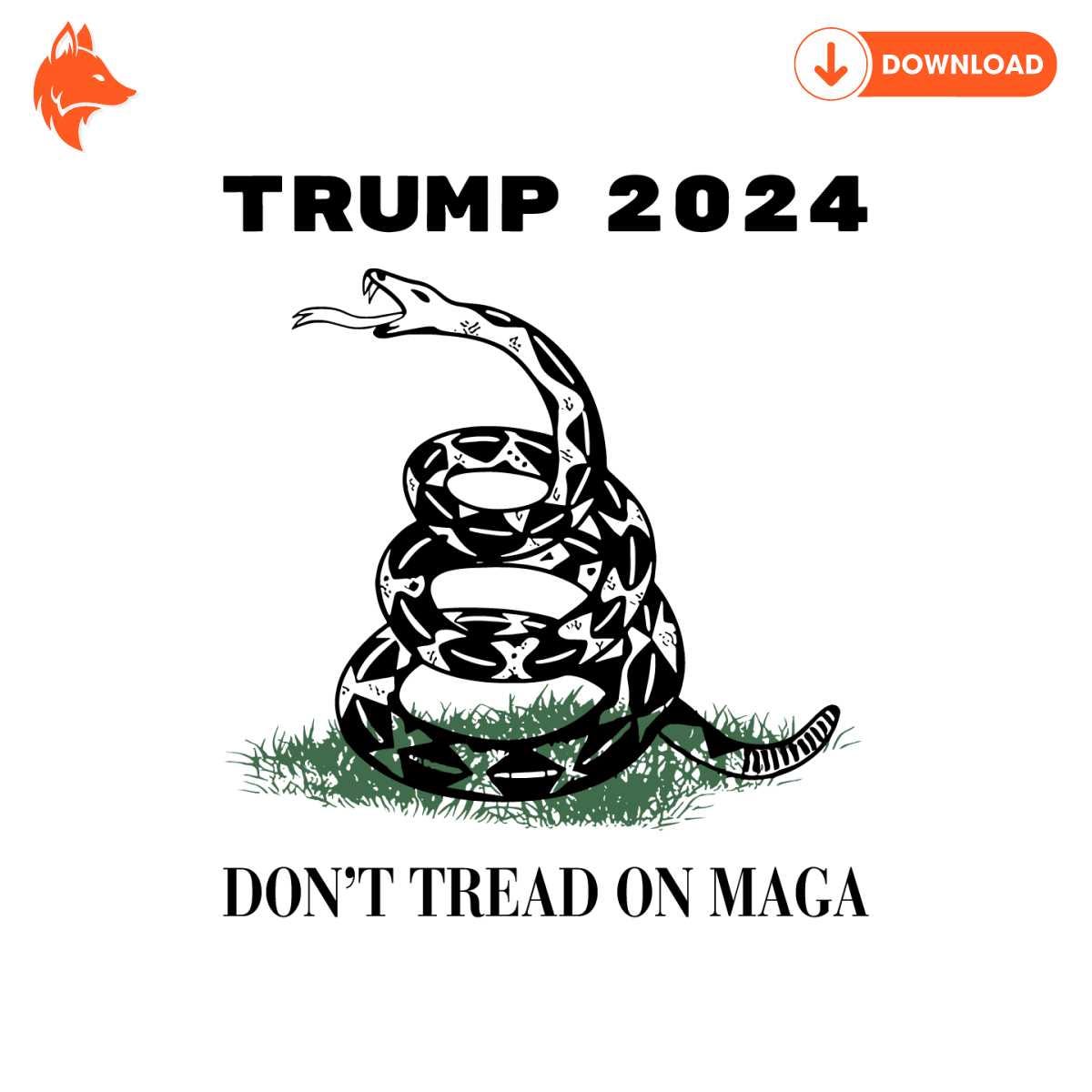 Free Trump 2024 Dont Tread On Maga Snake Rattlesnake SVG