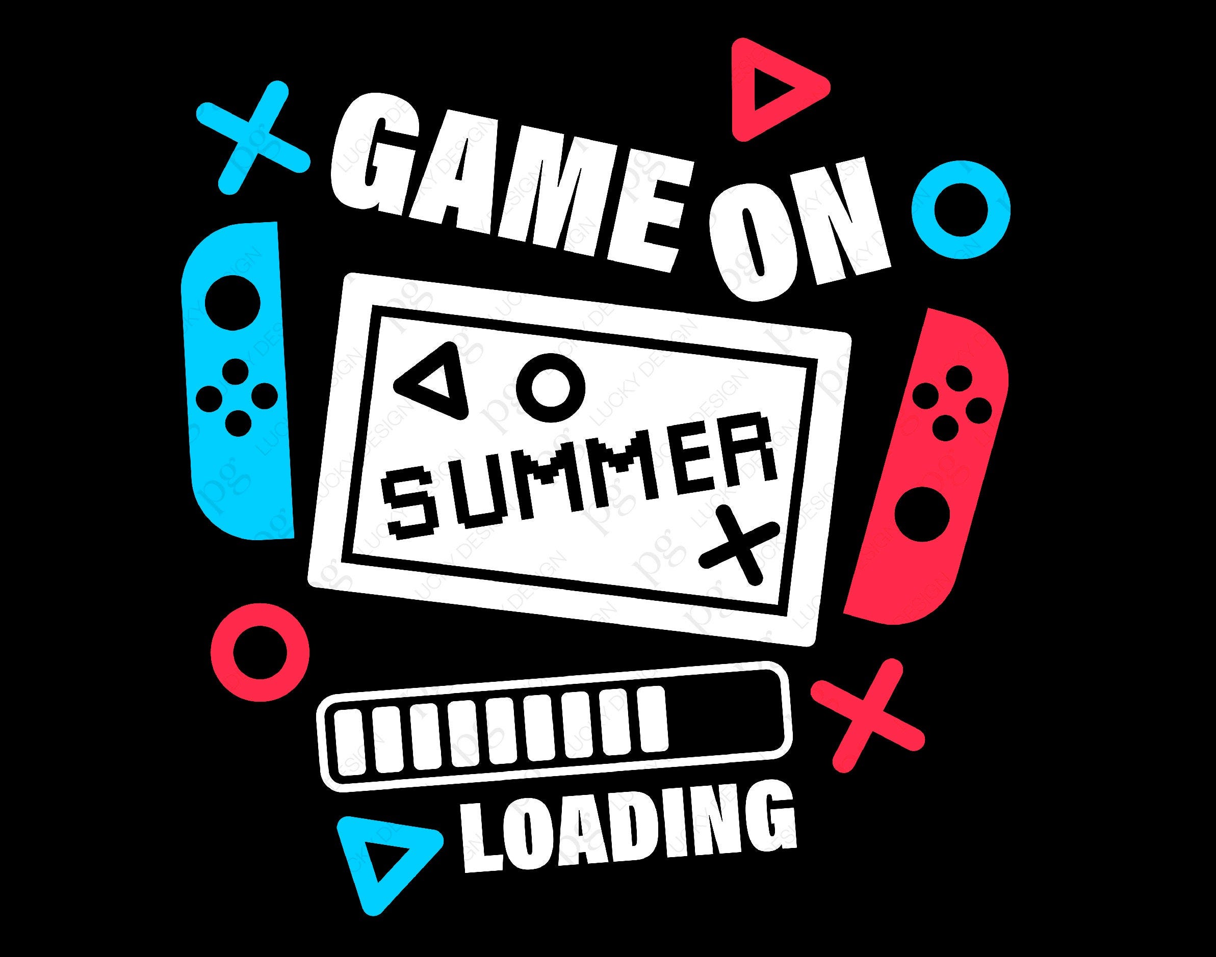 Game On Summer Loading Svg Png, Summer Video Game Svg, Last Day Of School Svg, Summer Quote Digital Download Sublimation PNG & SVG Cricut