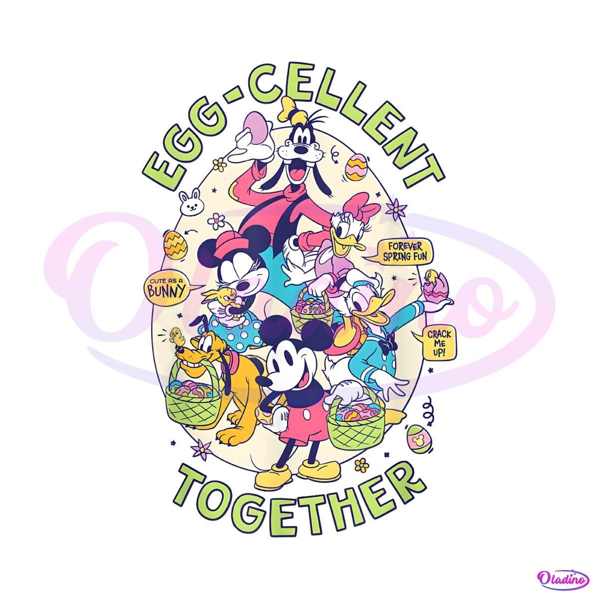 Eggcellent Together Mickey And Friends PNG