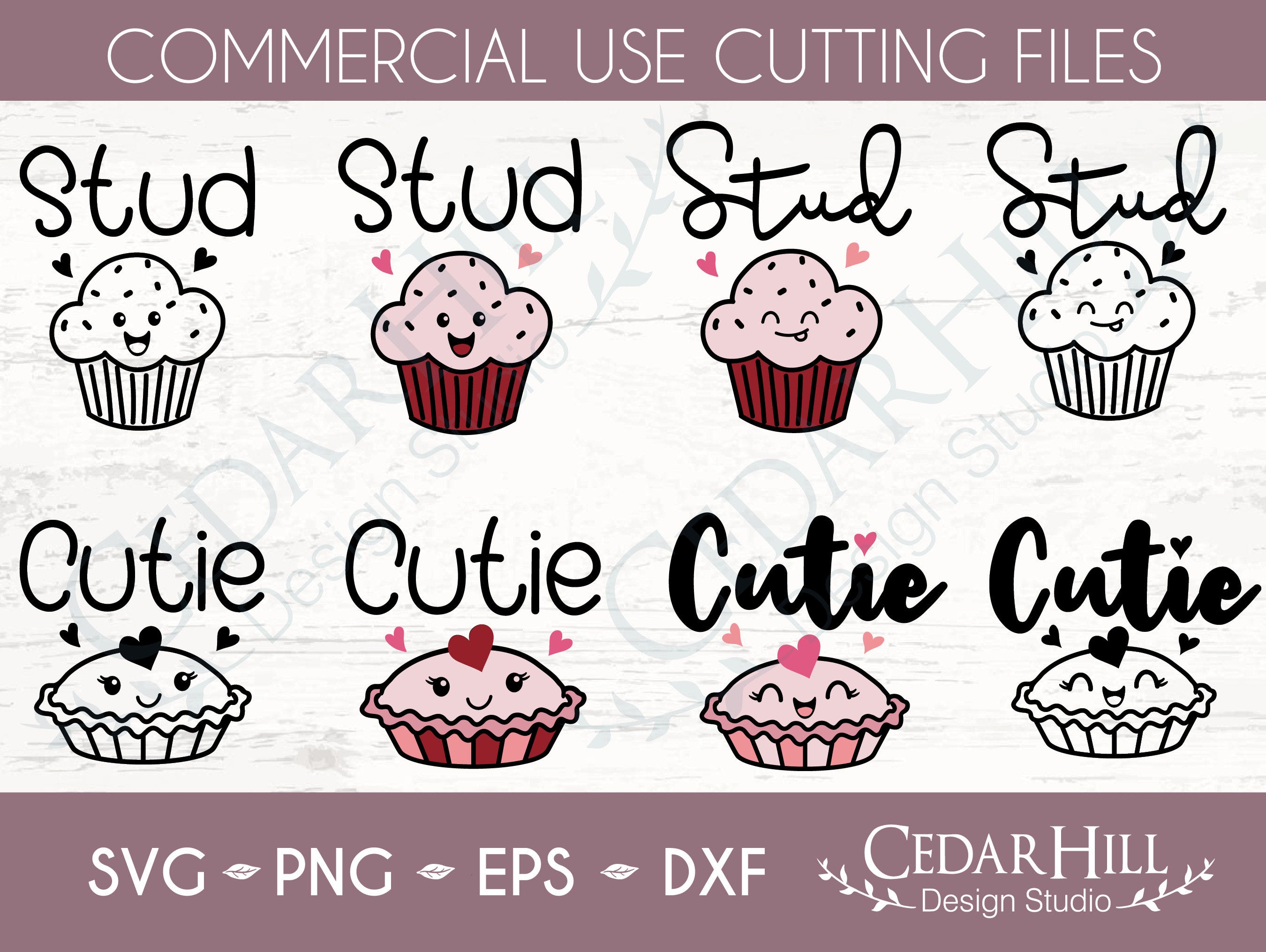 Cutie Pie, Stud Muffin SVG Bundle Layered Cut file, Valentine