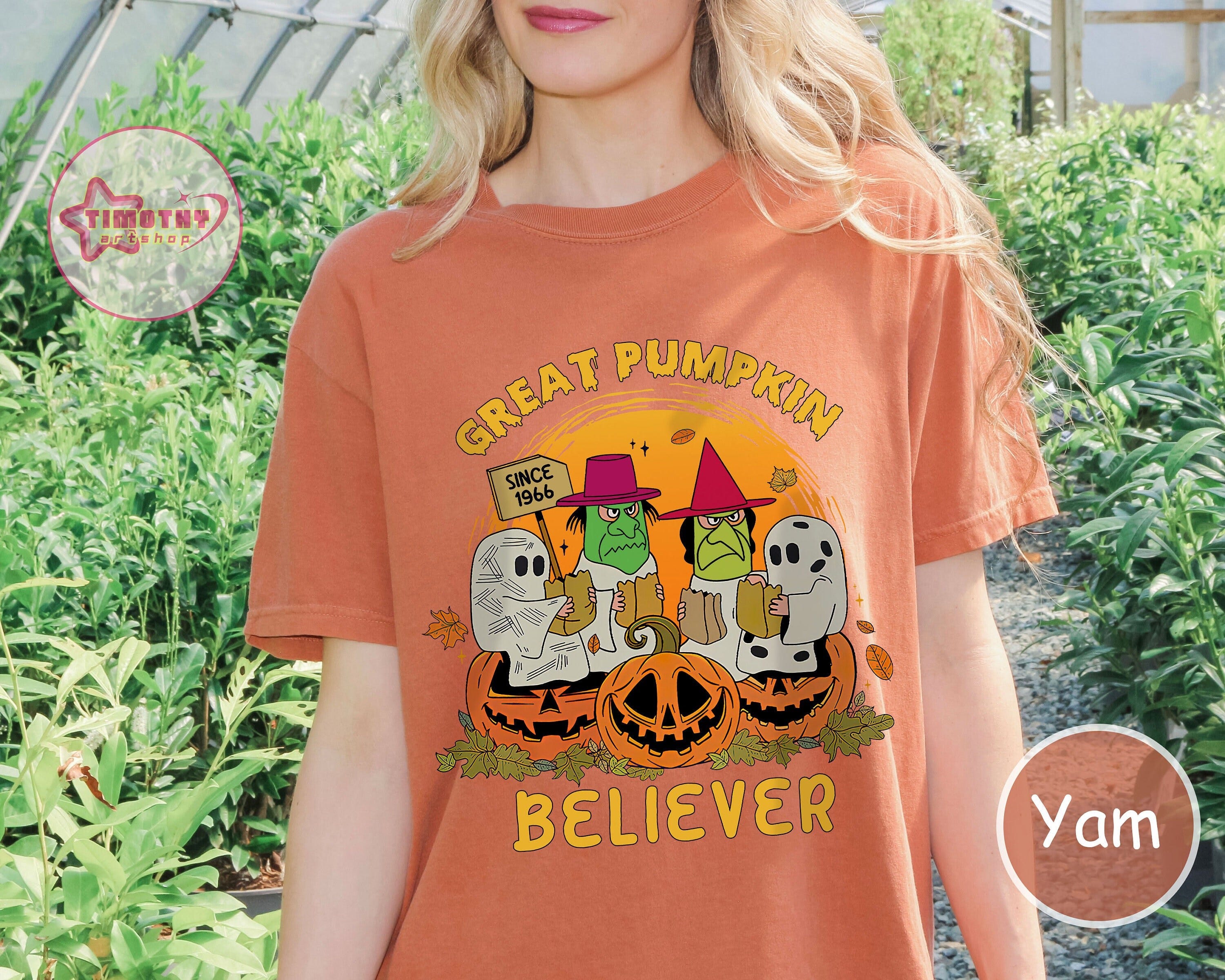 Comfort Colors® Snoopy Halloween T-Shirt, Halloween with Charlie Brown, Great Pumpkin Believer 1966 shirt, Cute Spooky Season Clothing